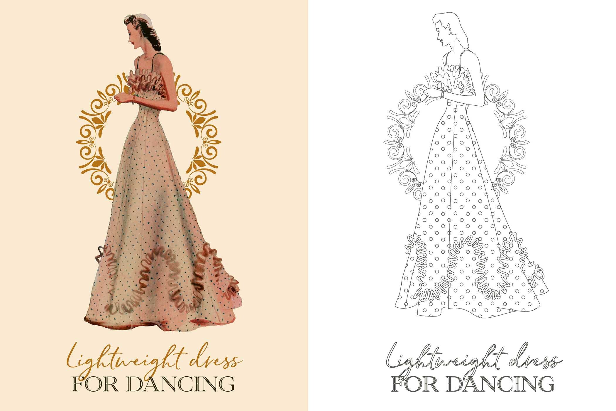Marie Claire 1930s Evening Styles Coloring Book