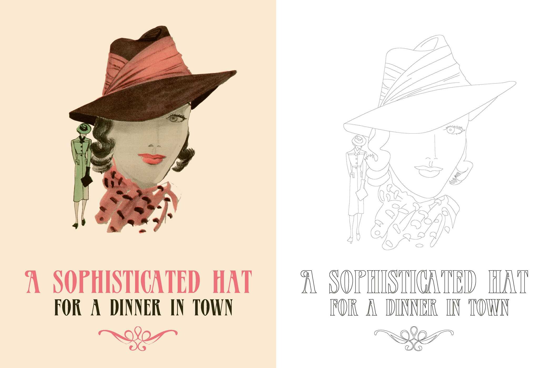 Marie Claire 1930s Evening Styles Coloring Book