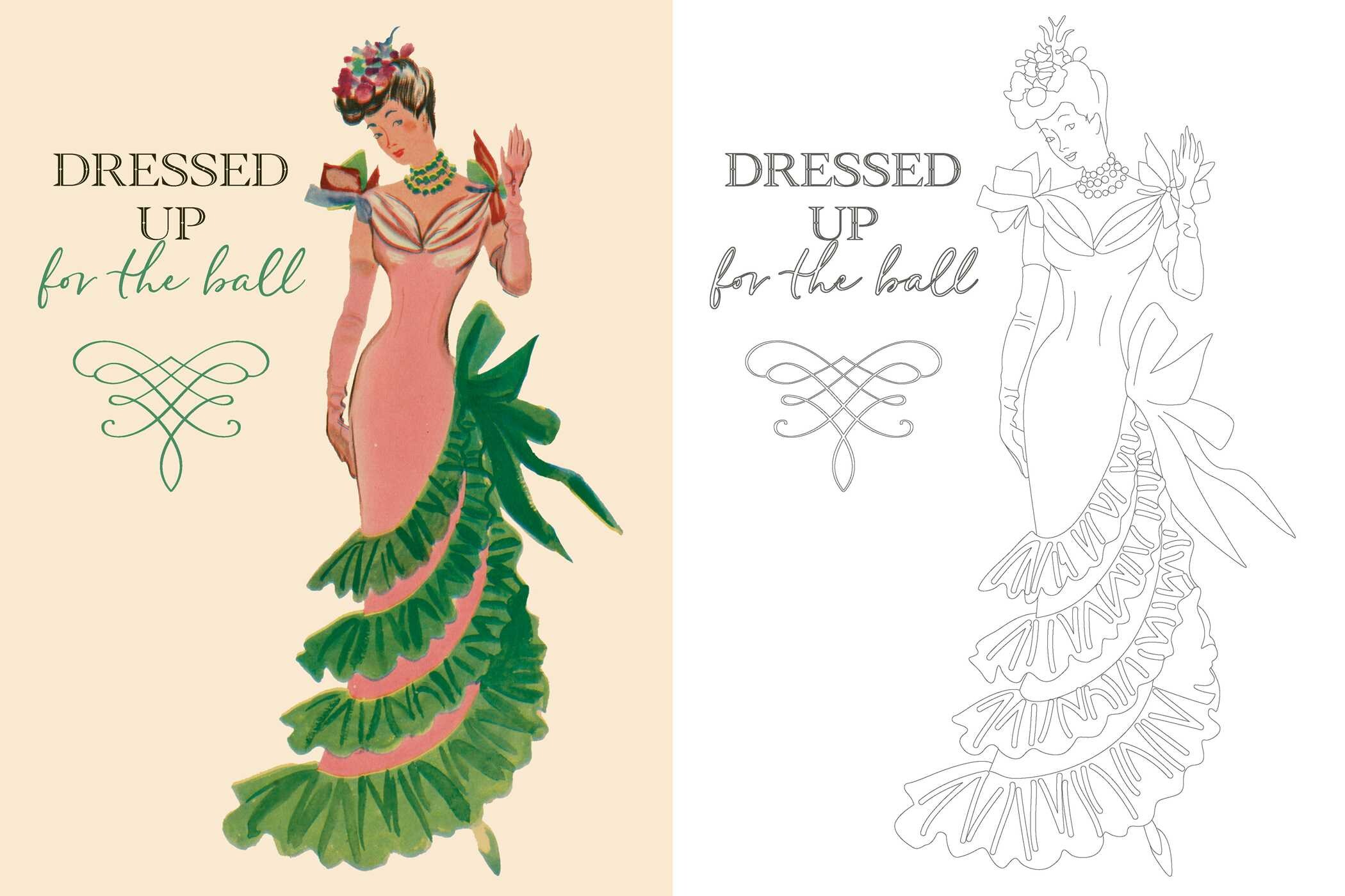 Marie Claire 1930s Evening Styles Coloring Book