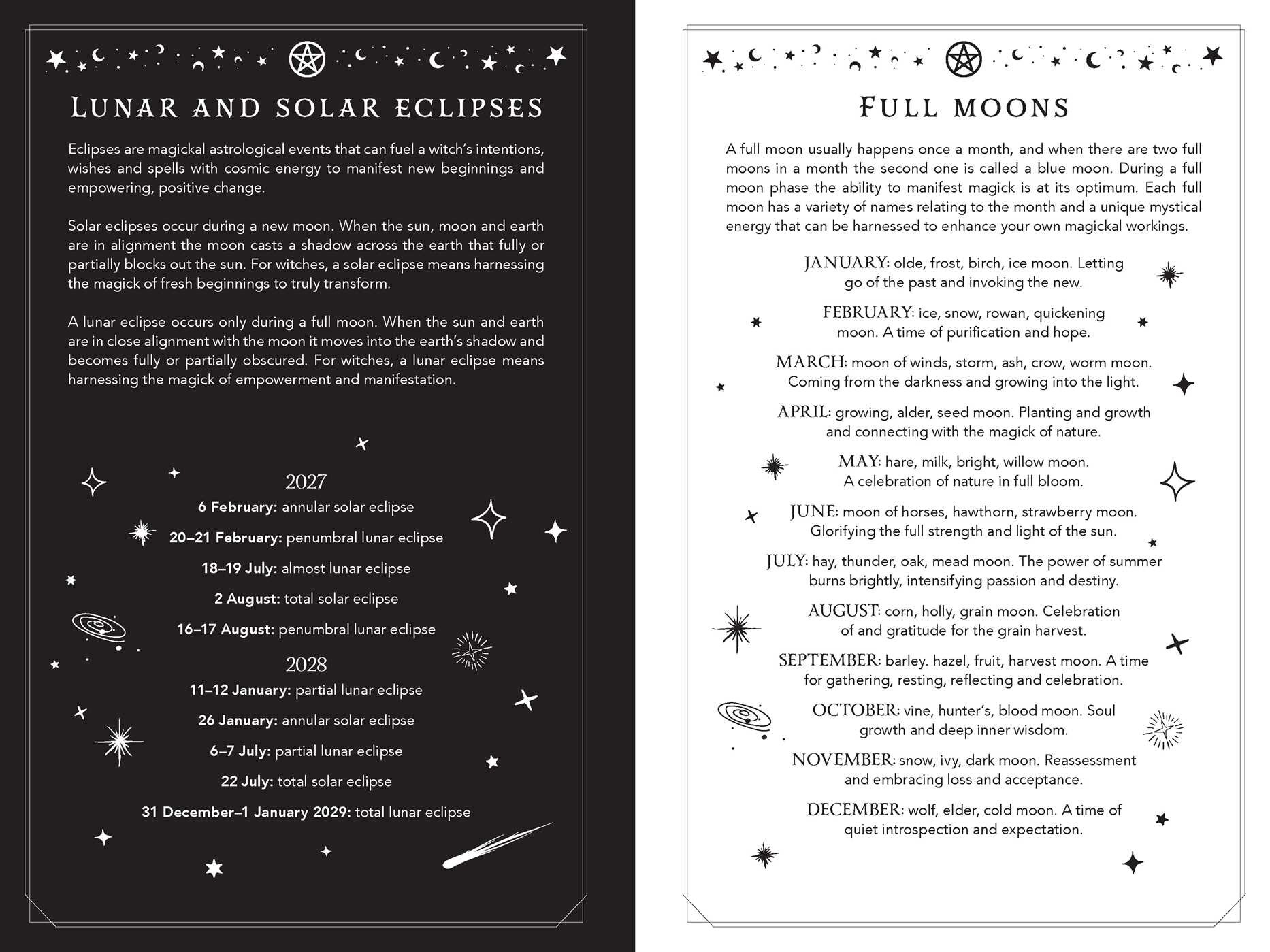 2027 Witch's Diary and Planner Calendar - Northern Hemisphere
