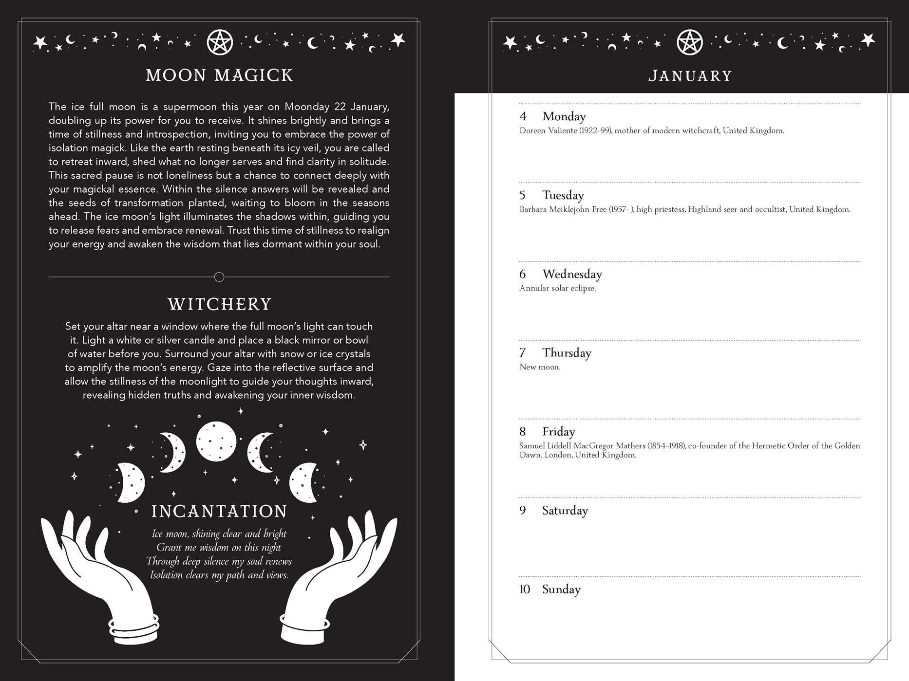 2027 Witch's Diary and Planner Calendar - Northern Hemisphere
