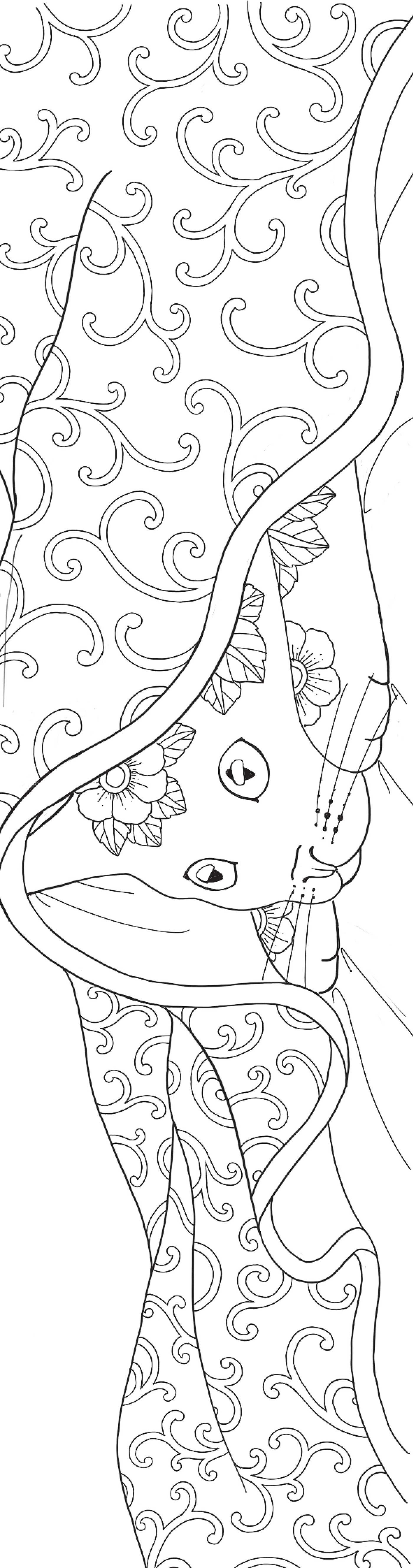 Cats Coloring Bookmarks