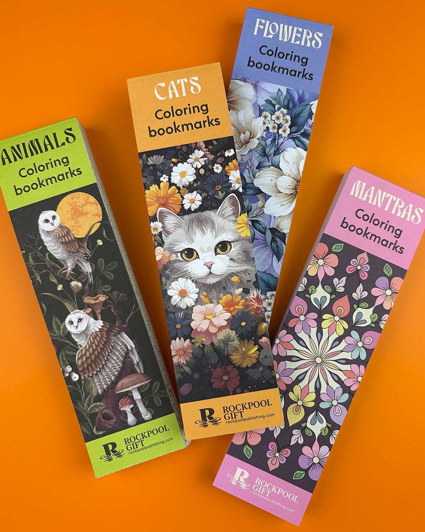 Flowers Coloring Bookmarks