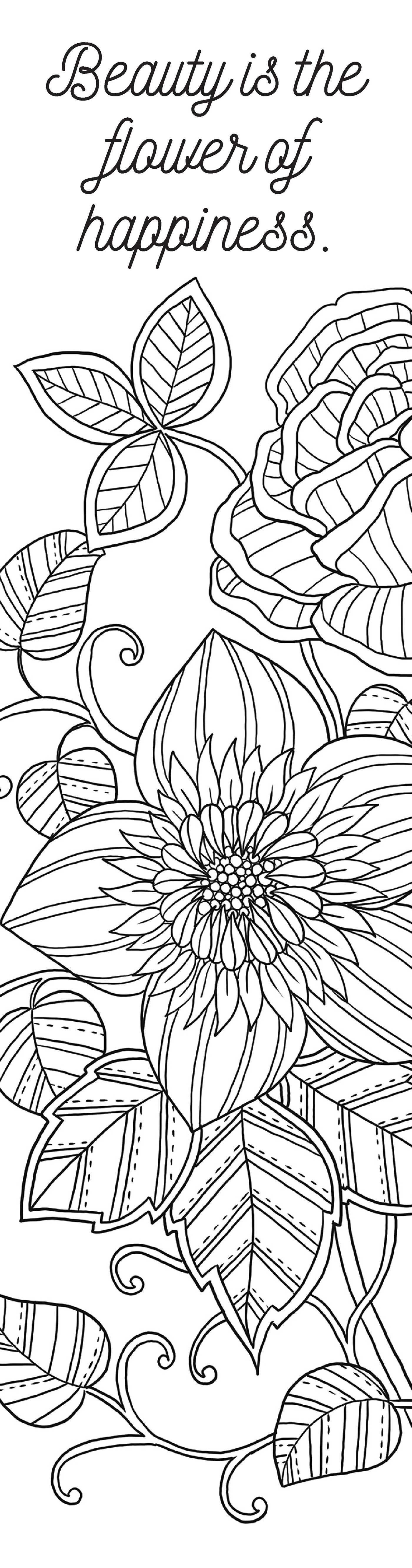 Mantras Coloring Bookmarks
