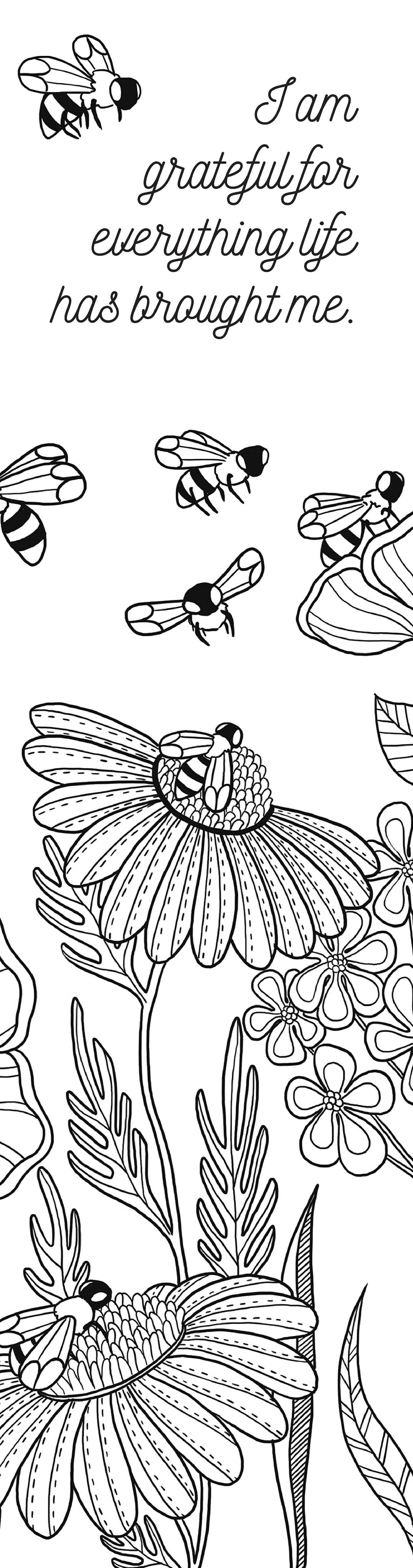 Mantras Coloring Bookmarks