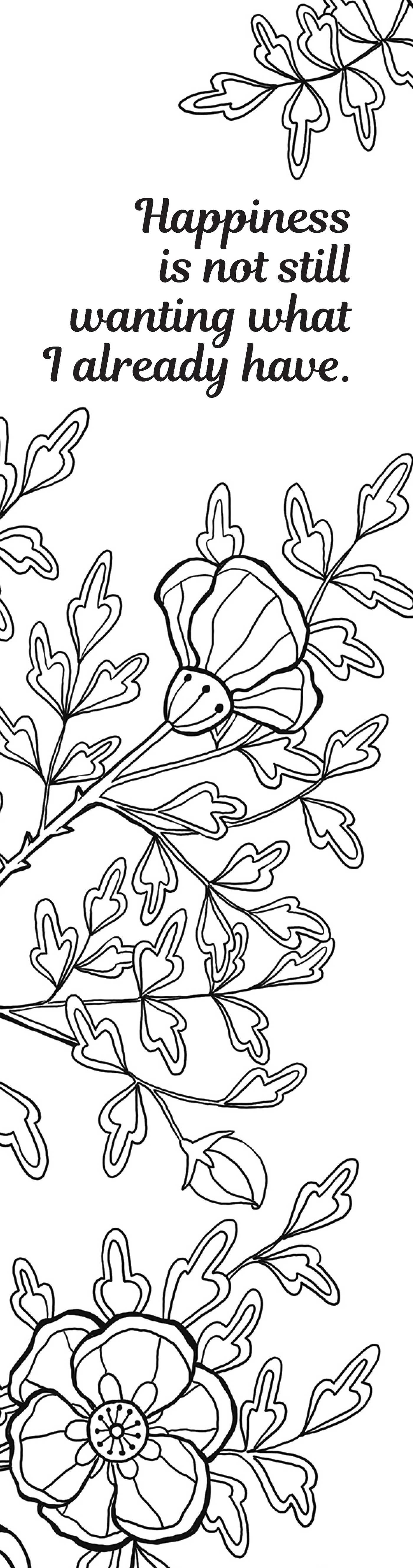 Mantras Coloring Bookmarks