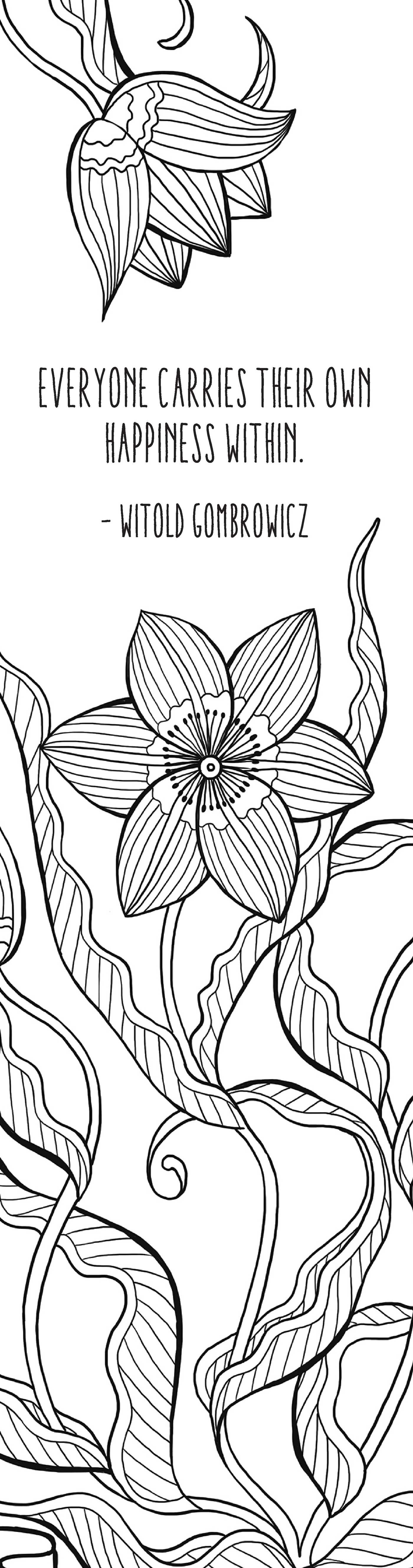 Mantras Coloring Bookmarks