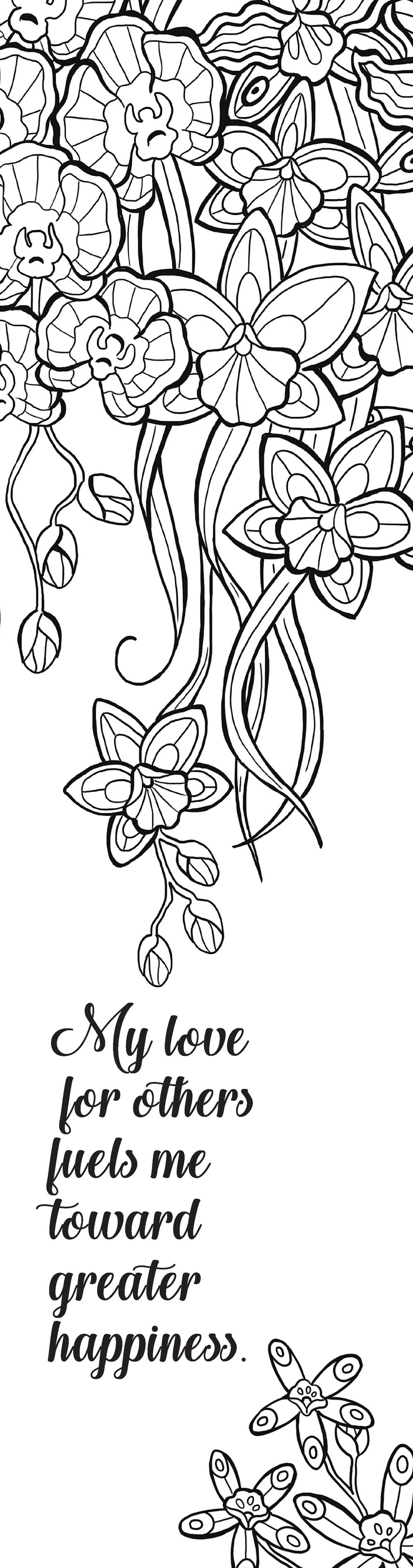 Mantras Coloring Bookmarks