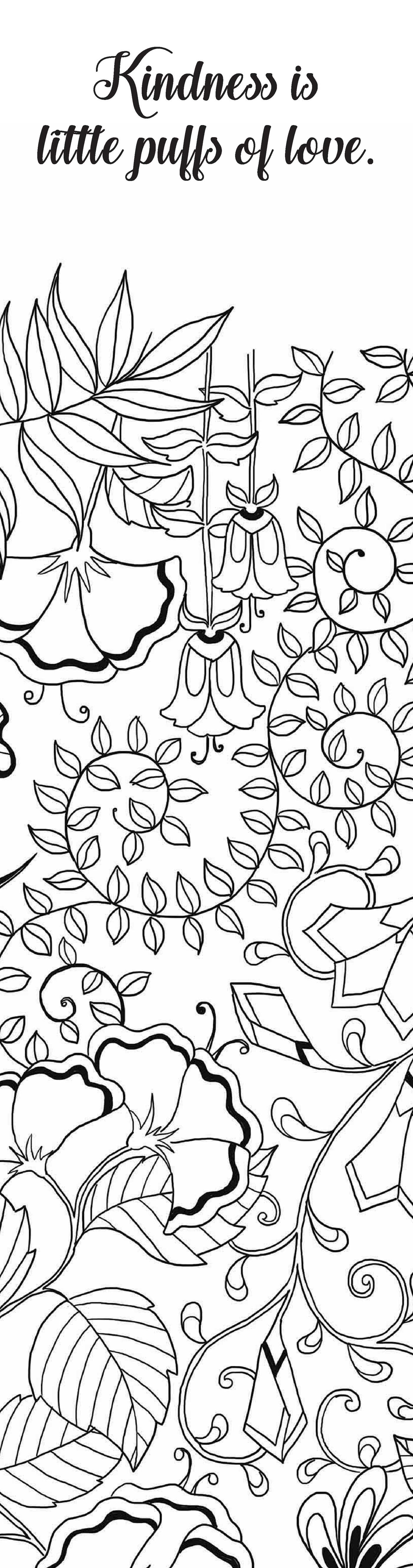 Mantras Coloring Bookmarks