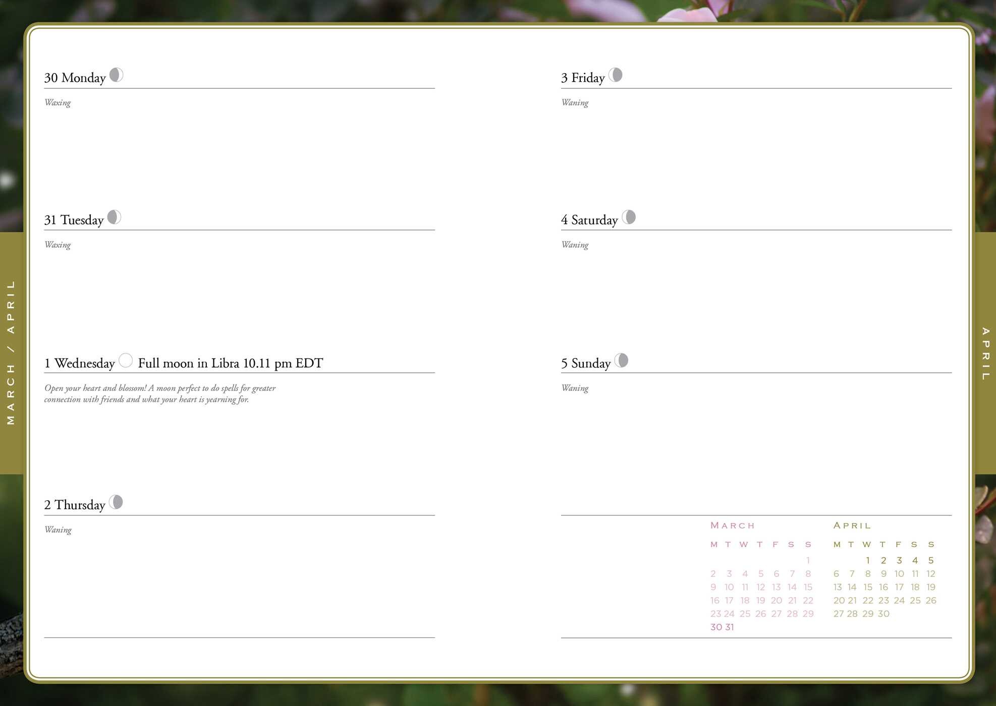 2026 Lunar and Seasonal Planner Calendar: Northern Hemisphere