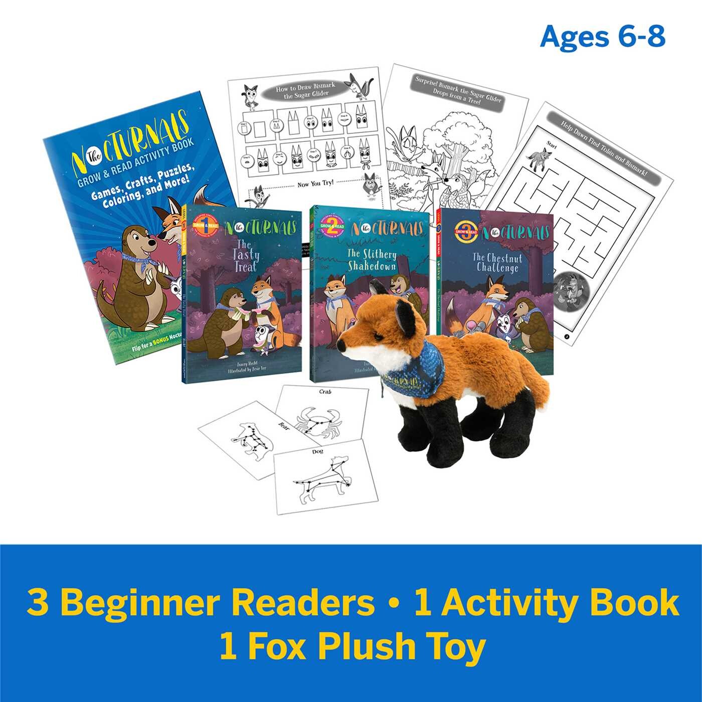 Nocturnals Grow & Read Activity Box