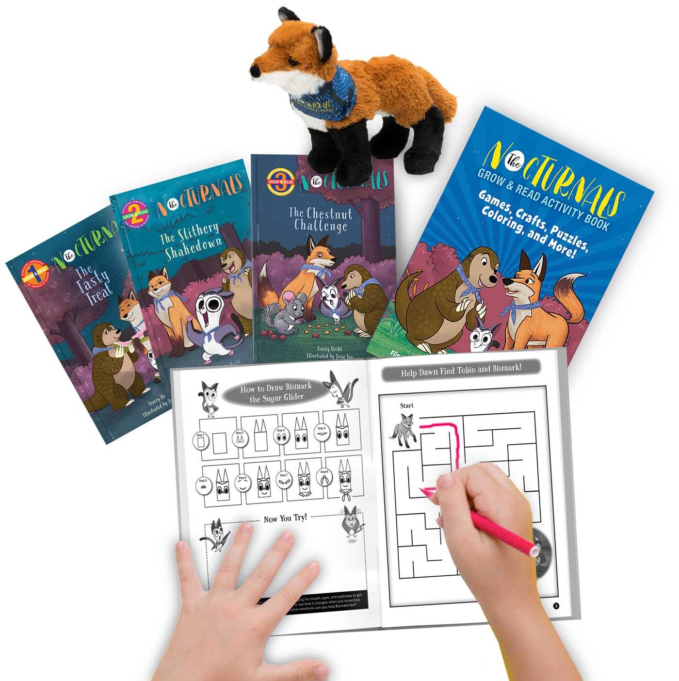 Nocturnals Grow & Read Activity Box