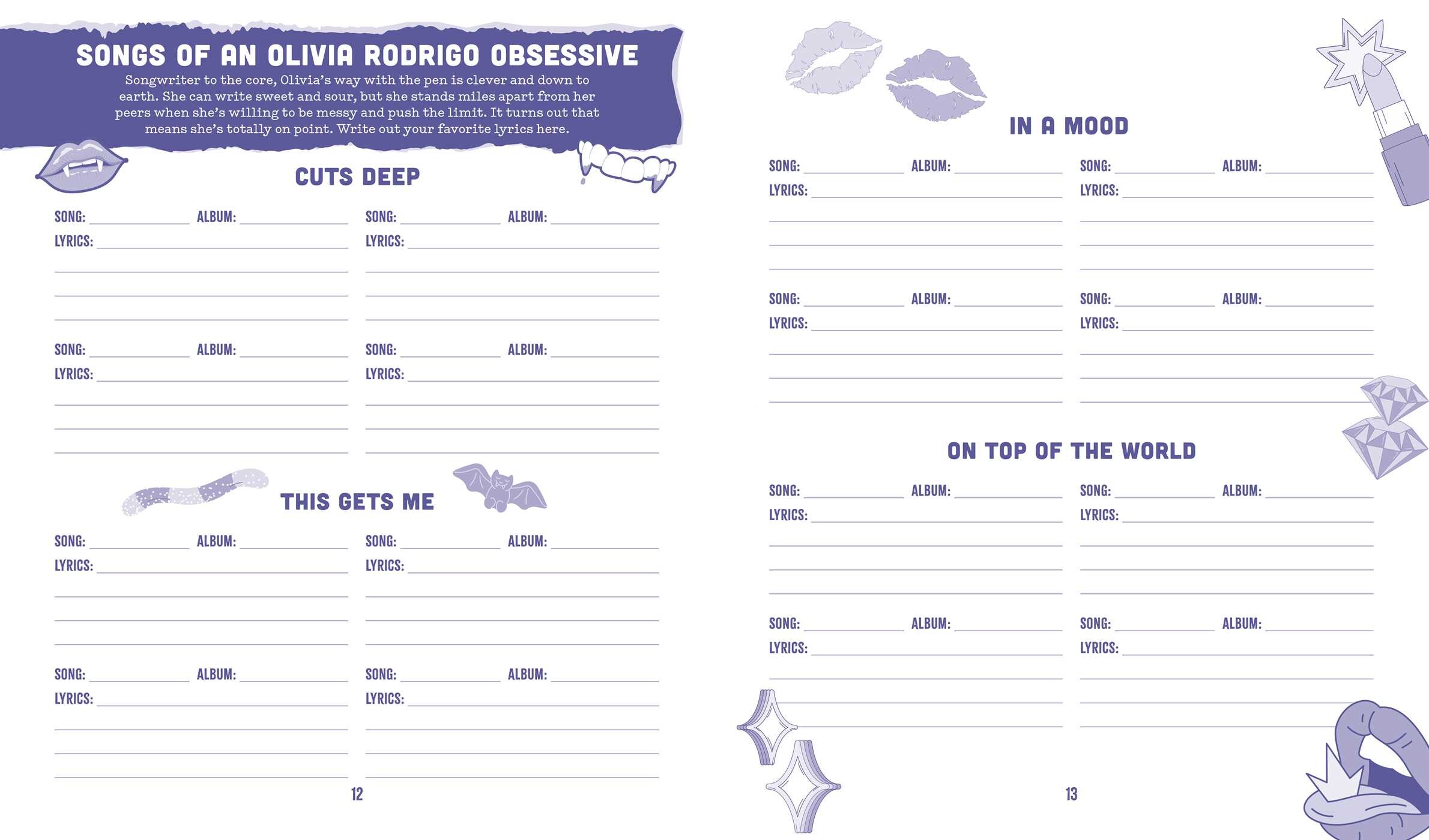 Unofficial Olivia Rodrigo Activity Book