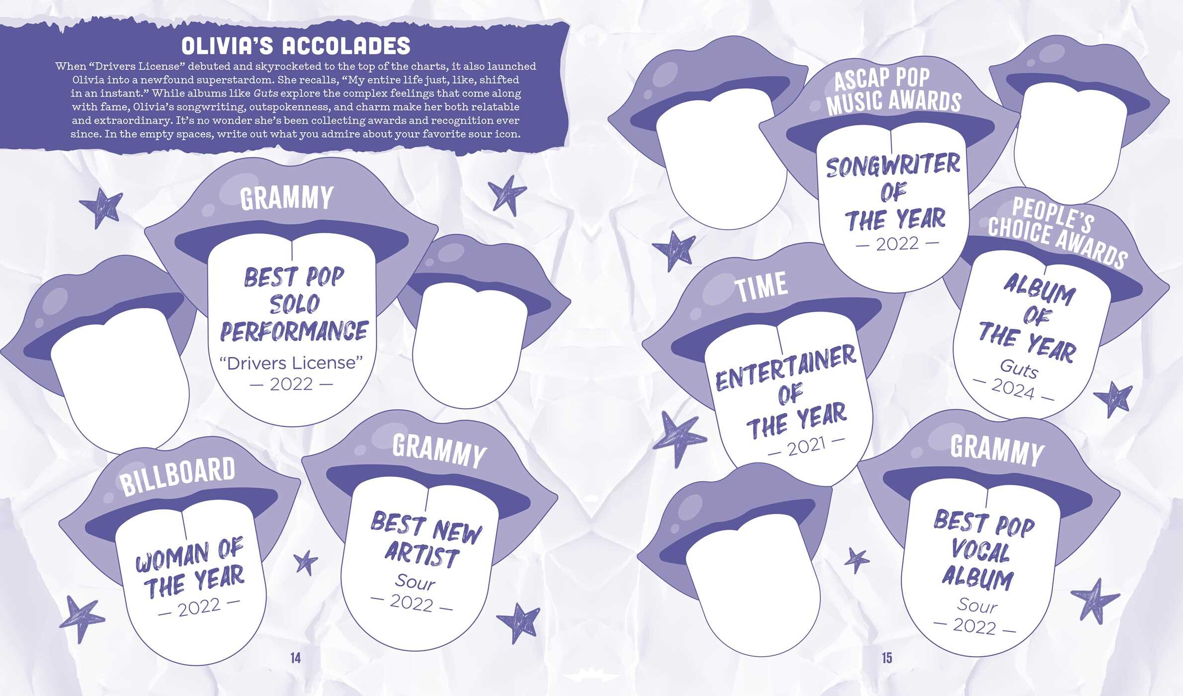 Unofficial Olivia Rodrigo Activity Book