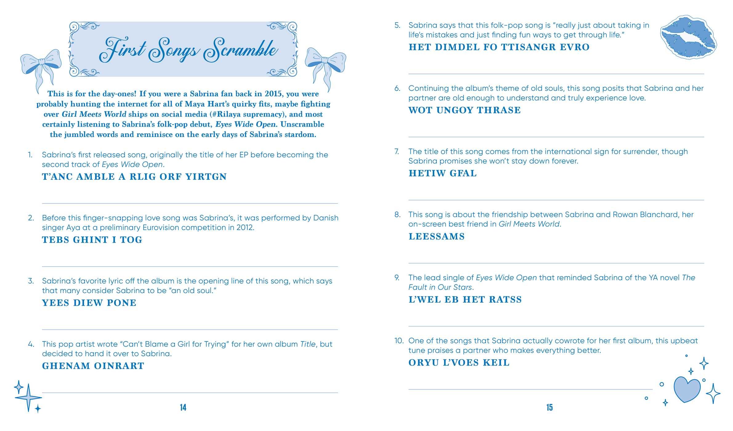 Unofficial Sabrina Carpenter Activity Book