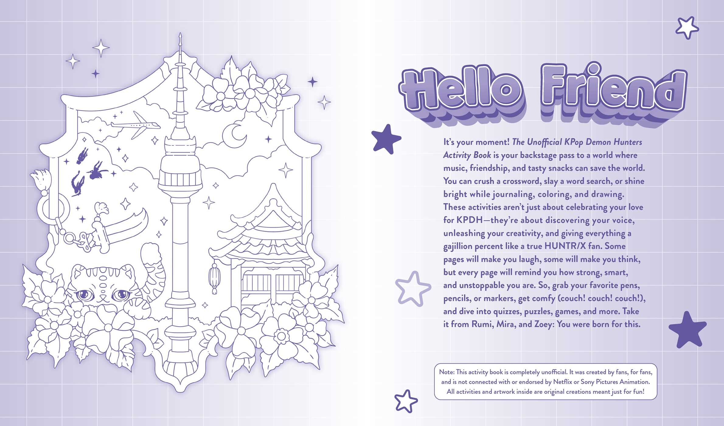 Unofficial KPop Demon Hunters Activity Book