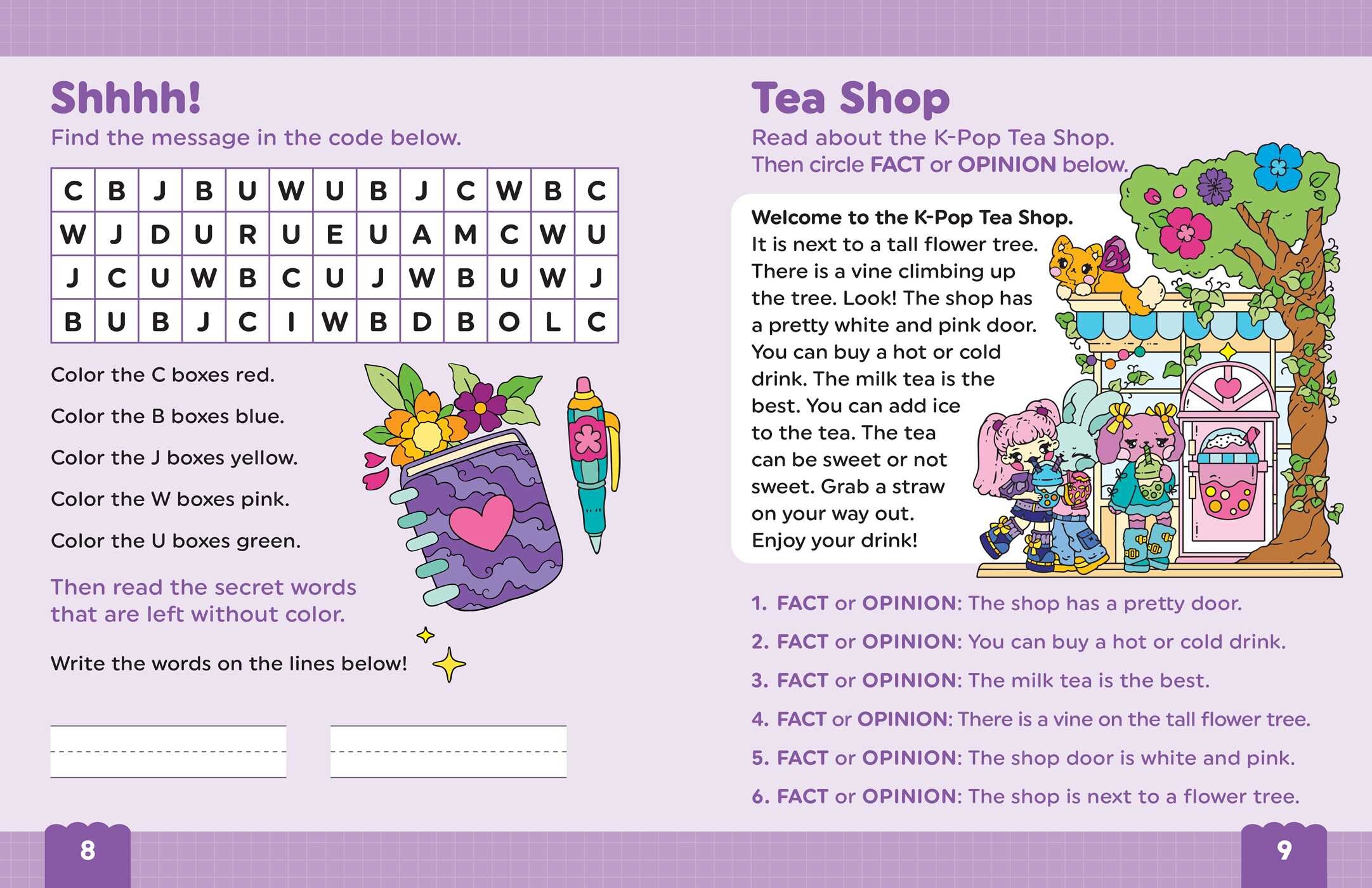 Reading Practice Workbook for K-Pop Fans Grades 1-2