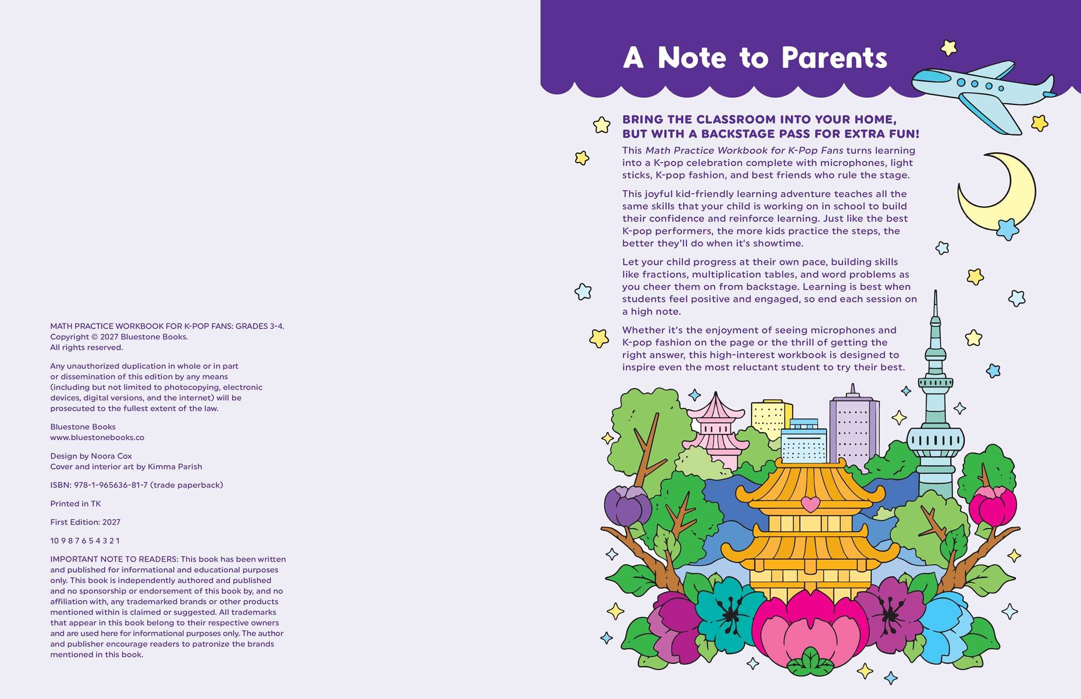 Math Practice Workbook for K-Pop Fans Grades 3-4