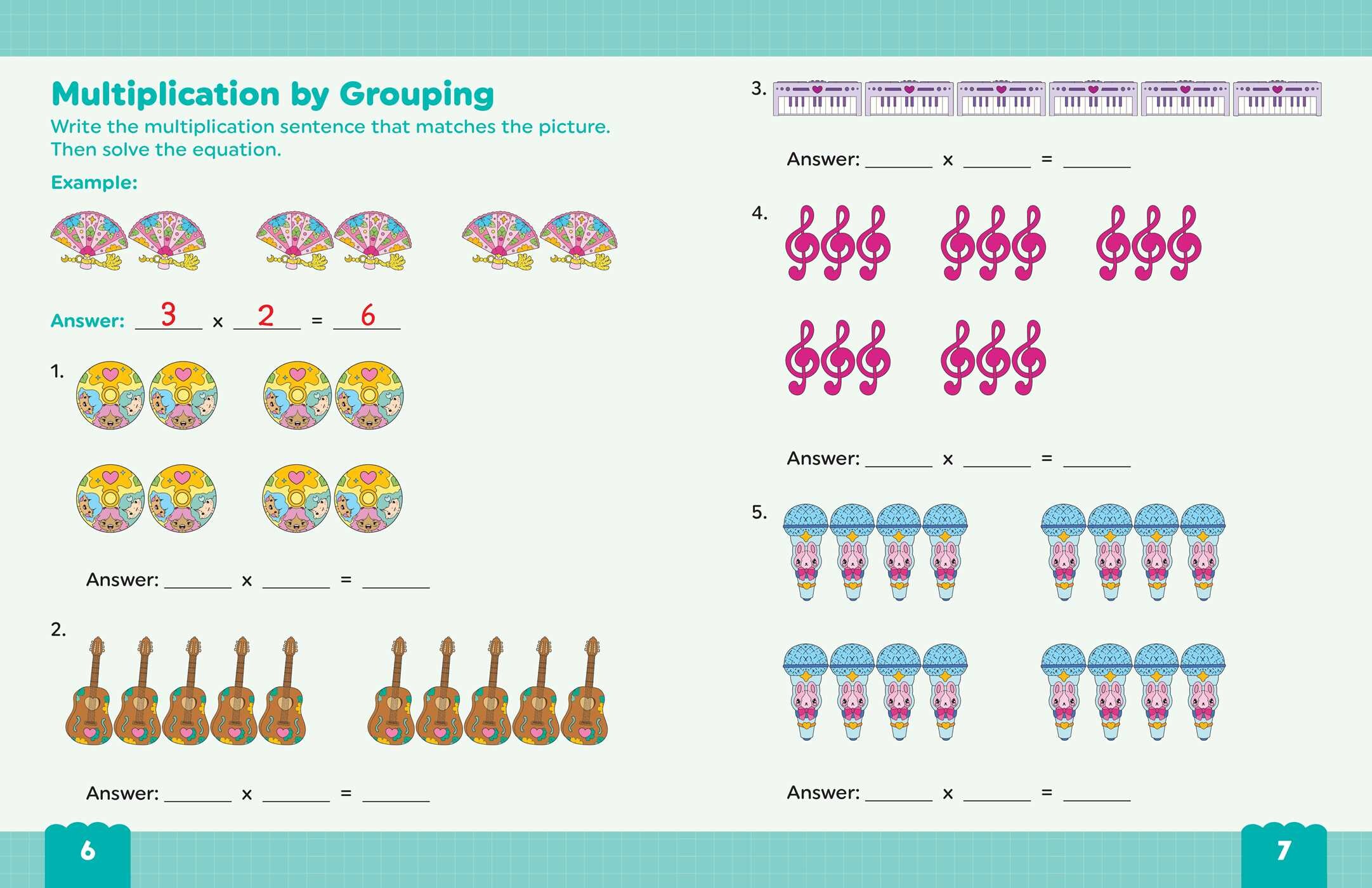 Math Practice Workbook for K-Pop Fans Grades 3-4