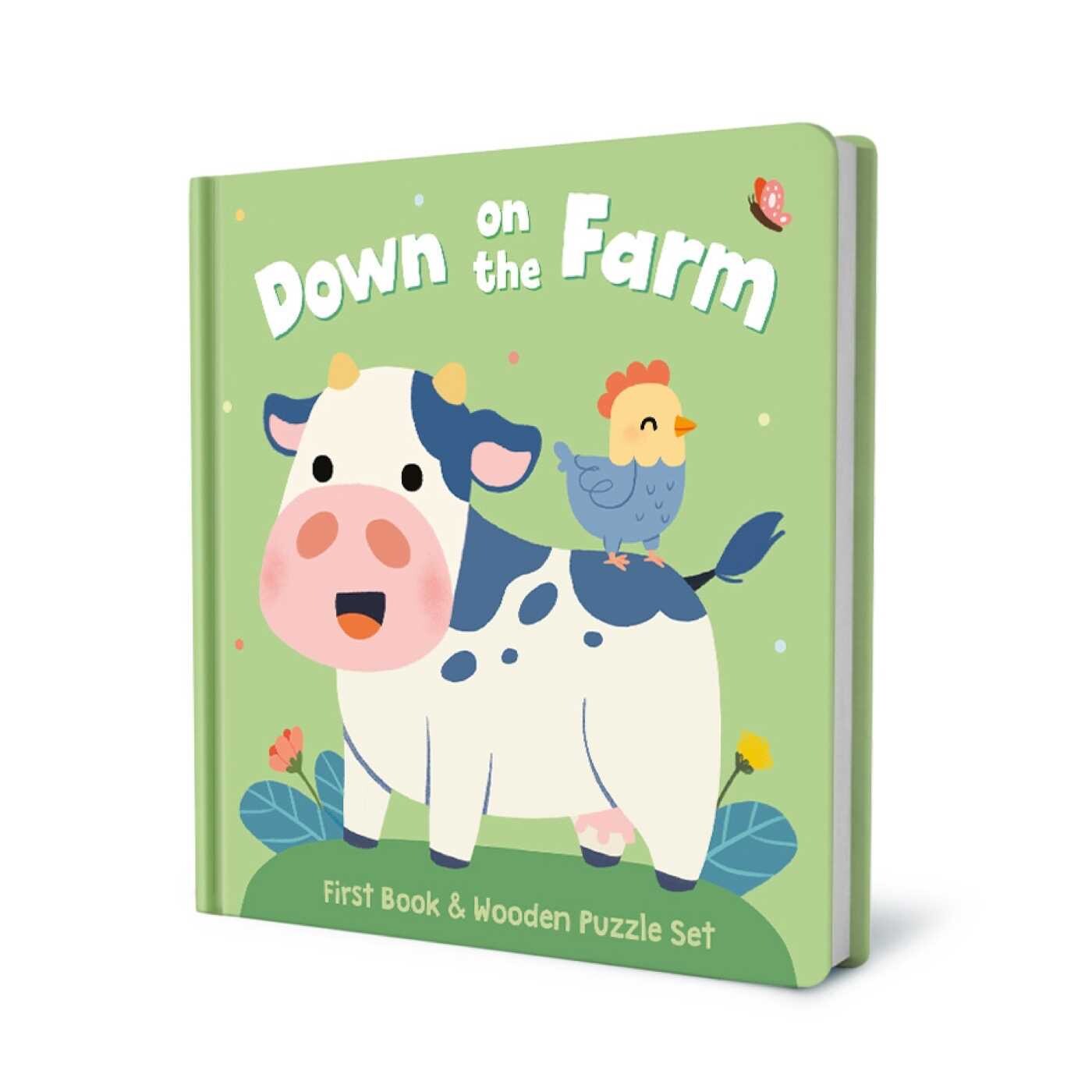 First Book & Wooden Puzzle Set - Down on the Farm