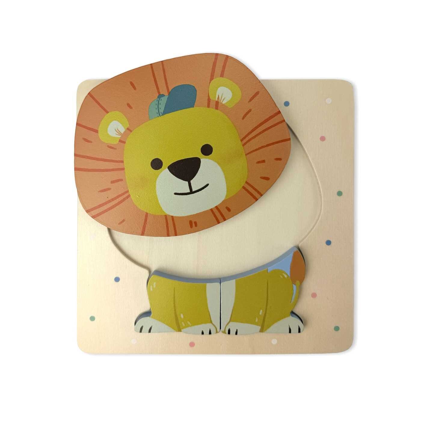 First Book & Wooden Puzzle Set - Brave Little Lion