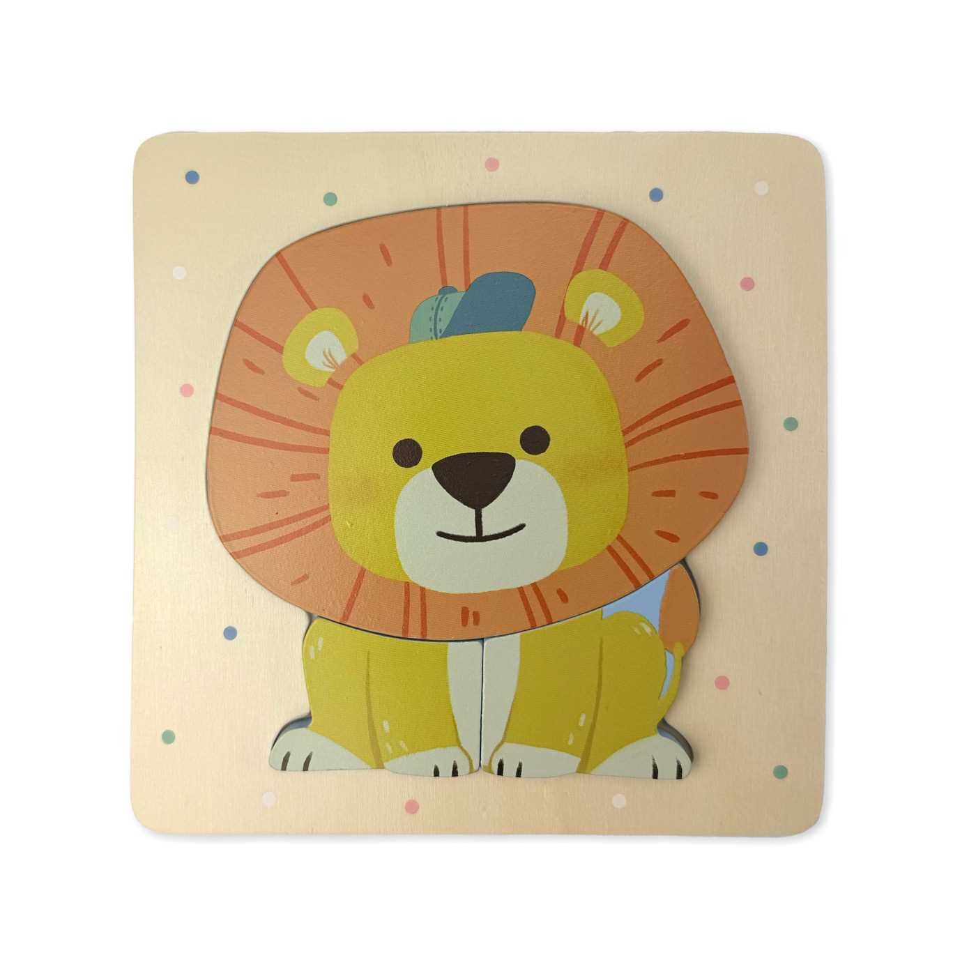 First Book & Wooden Puzzle Set - Brave Little Lion