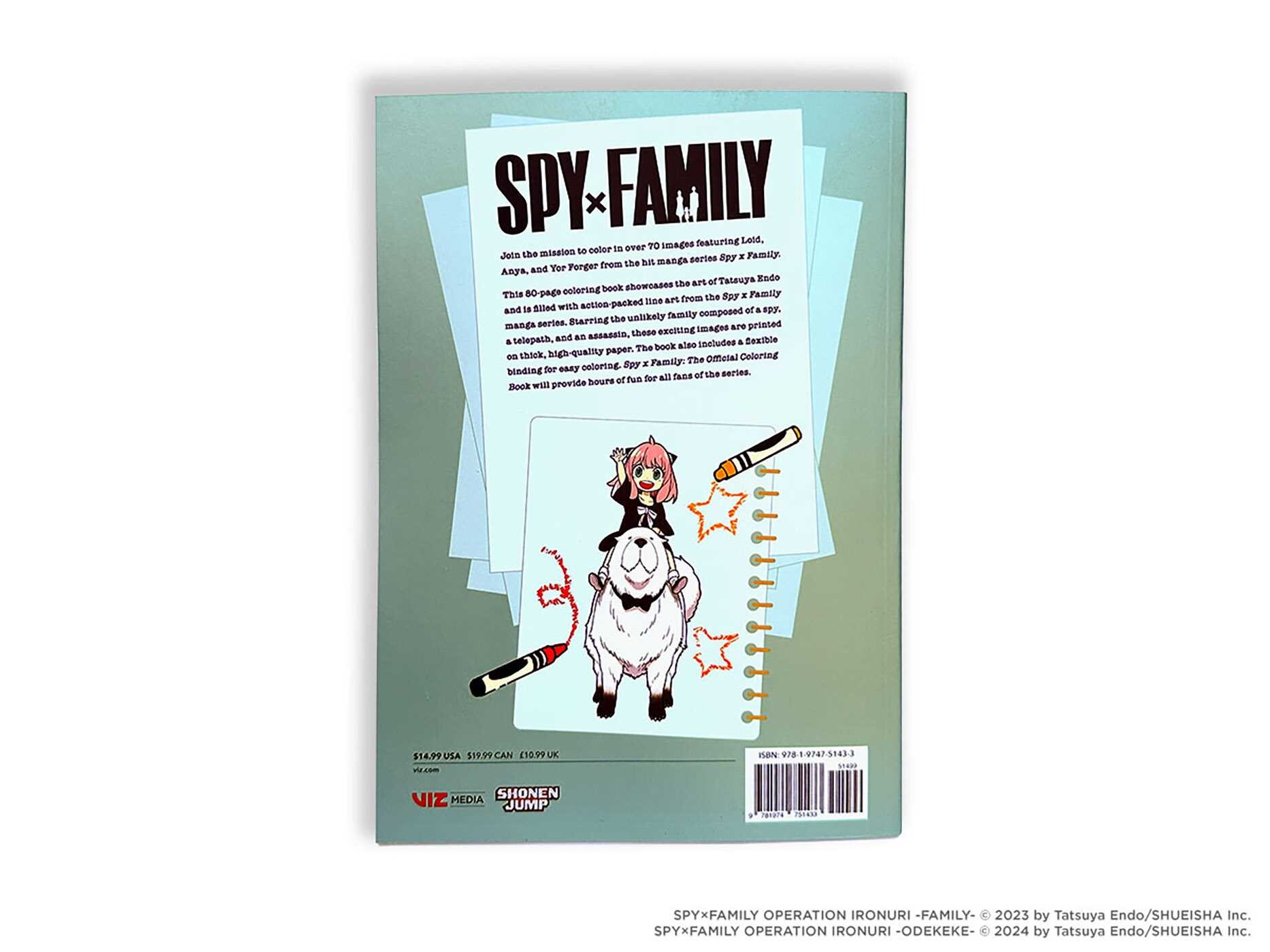 Spy x Family: The Official Coloring Book | Book by Tatsuya Endo ...