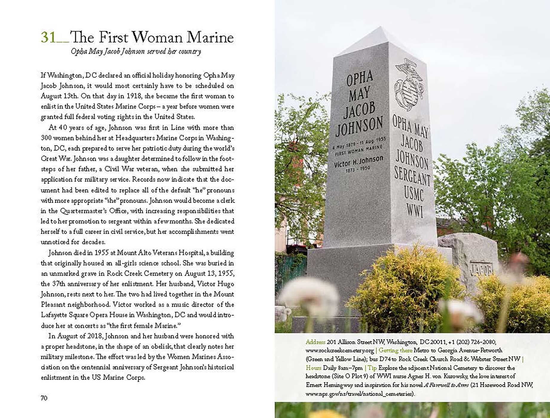 111 Places in Women's History in Washington DC That You Must Not Miss