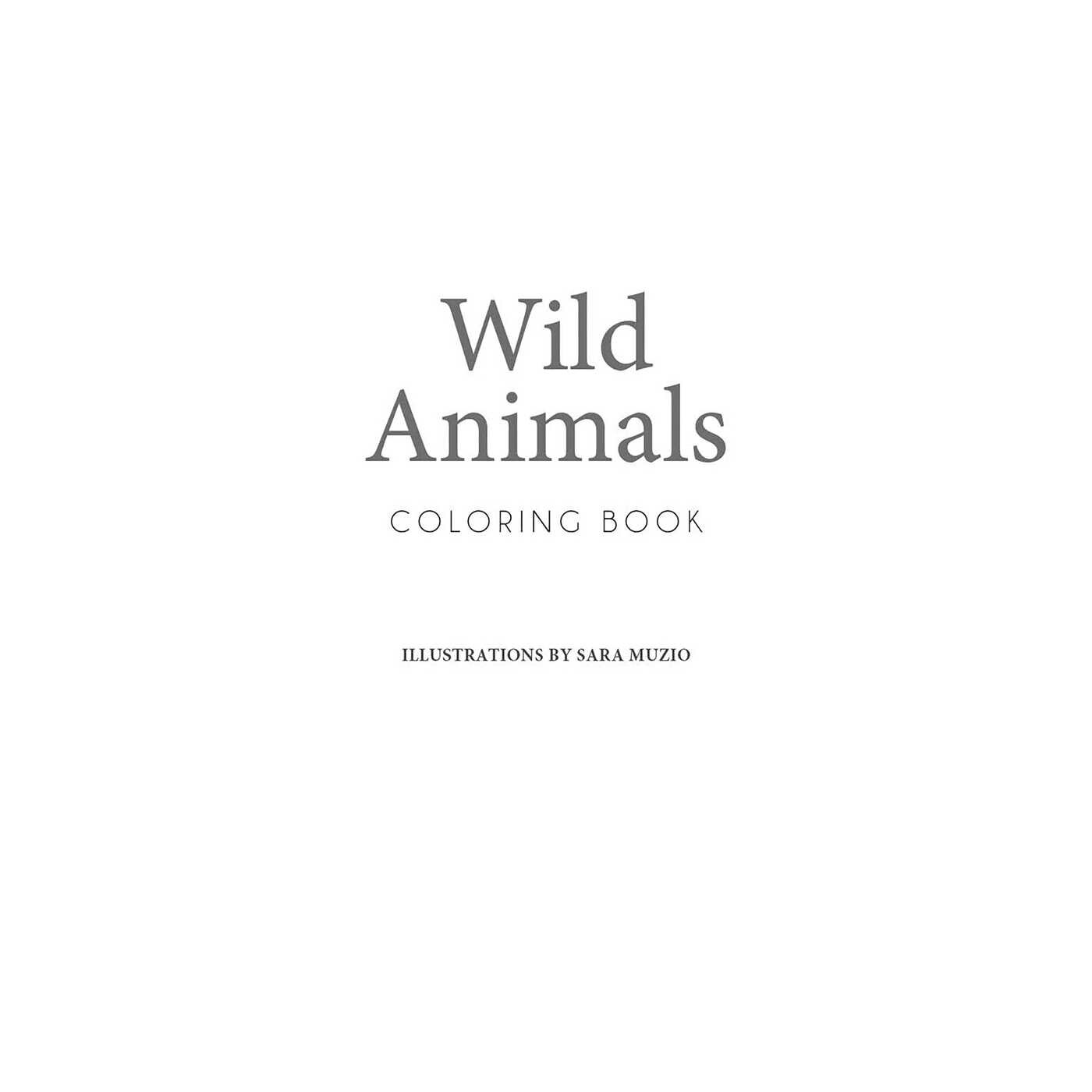 Wild Animals Coloring Book