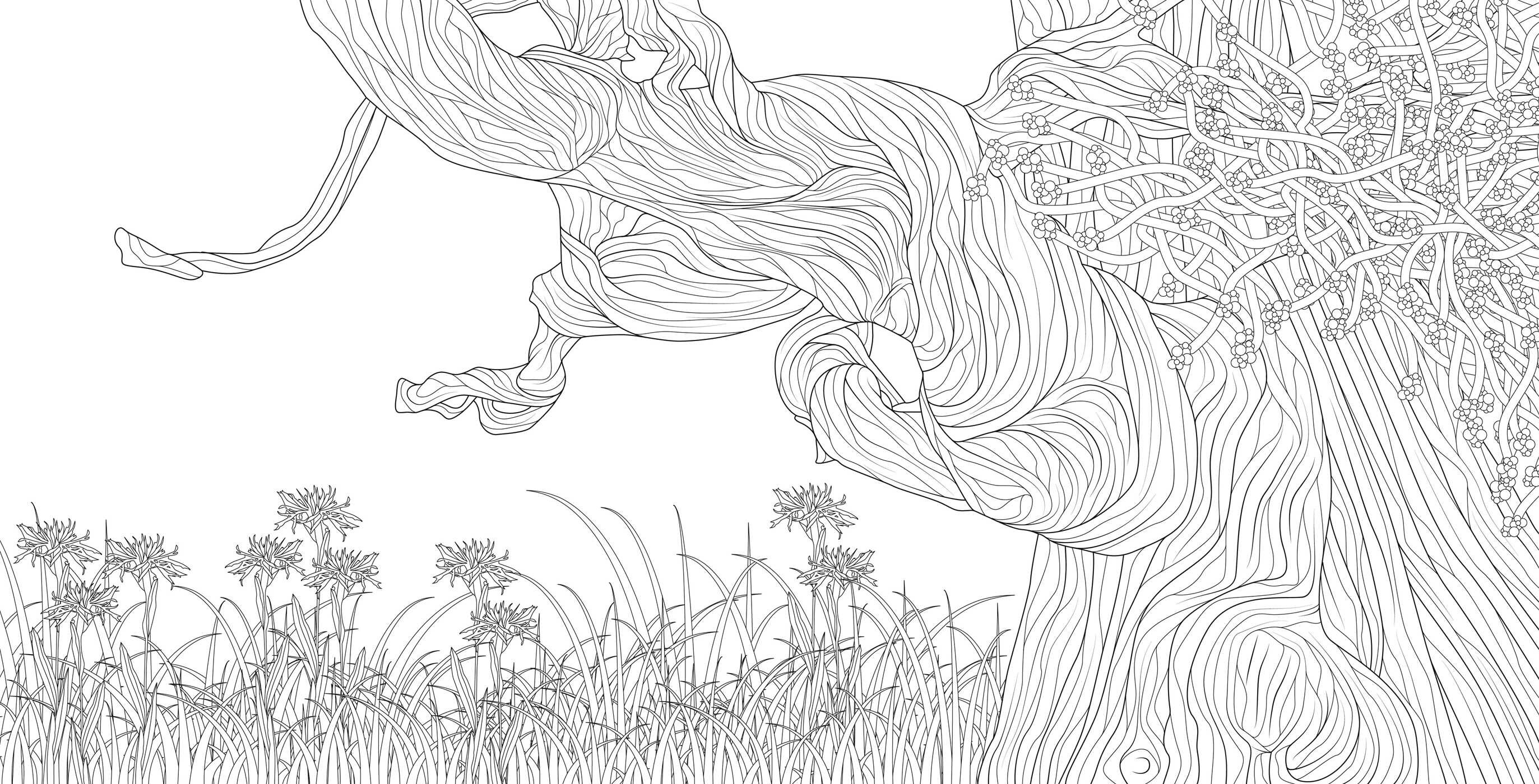 Splendor of Trees Coloring Book