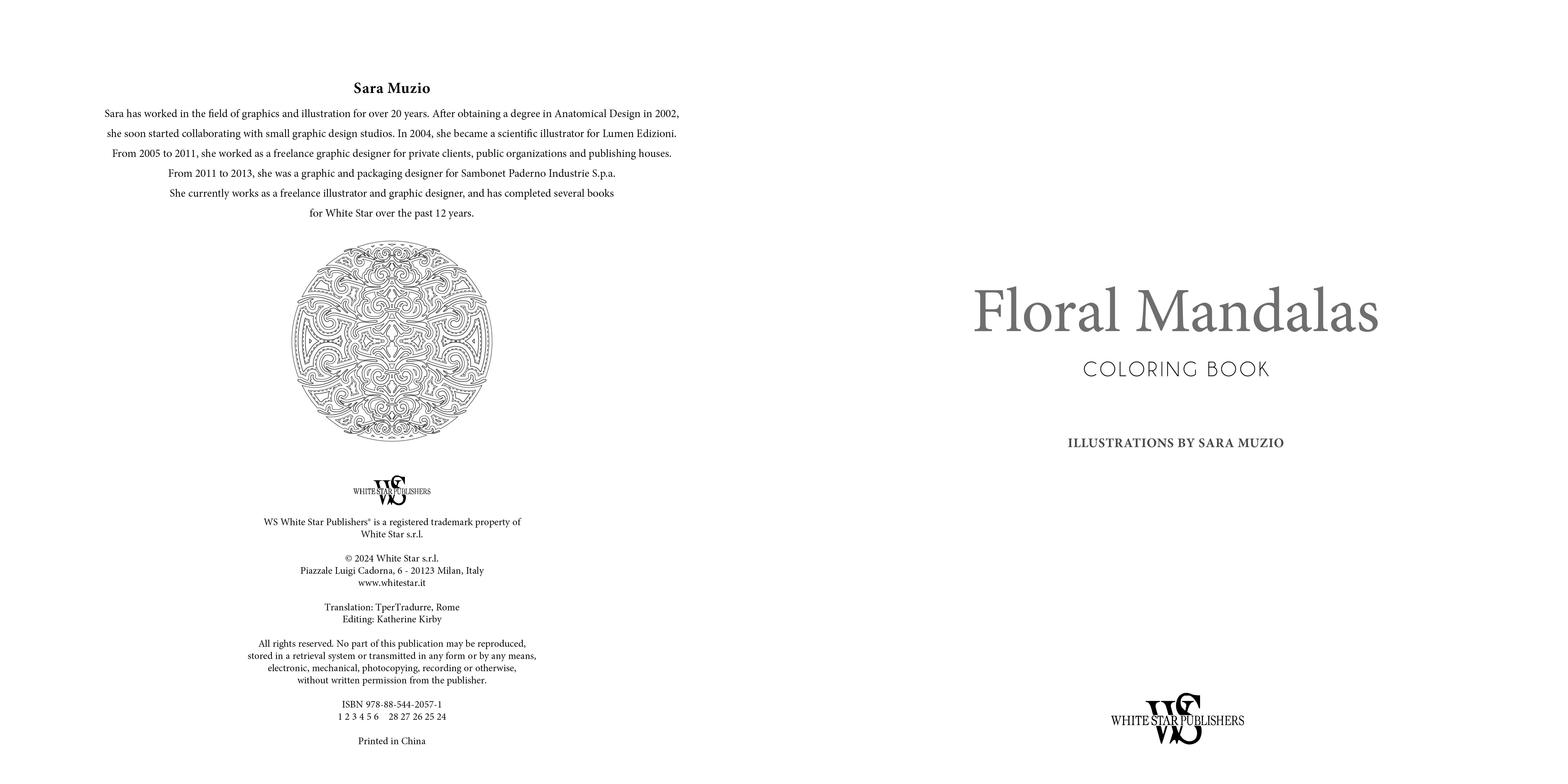 Floral Mandalas Coloring Book