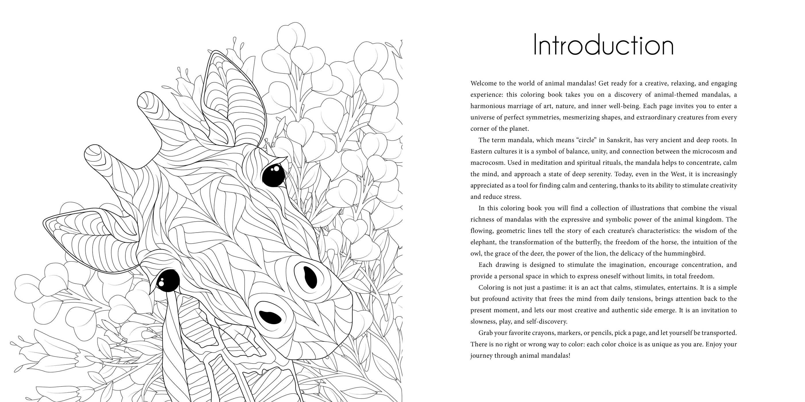 Animal Mandalas Coloring Book