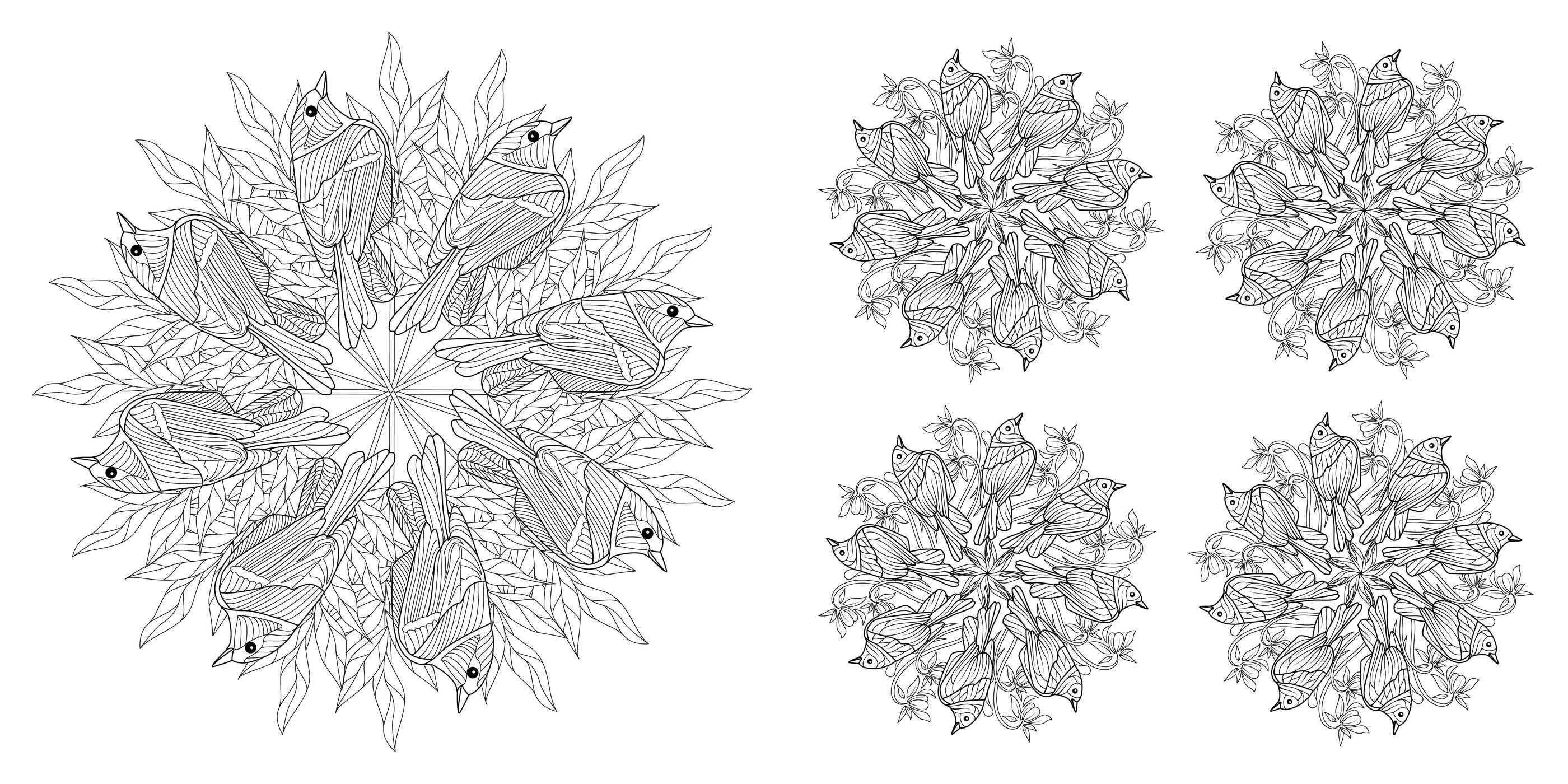 Animal Mandalas Coloring Book