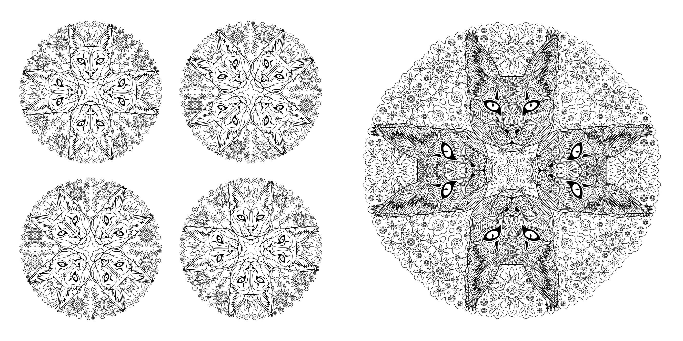 Animal Mandalas Coloring Book