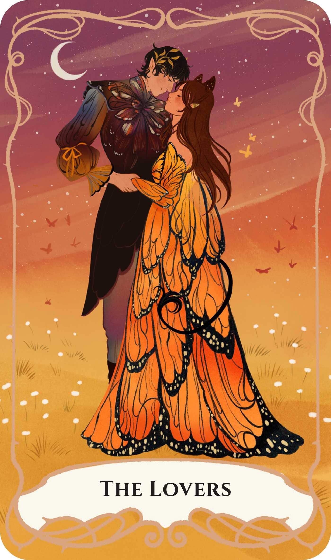Wings and Crowns: A Romantasy Tarot Deck and Guidebook