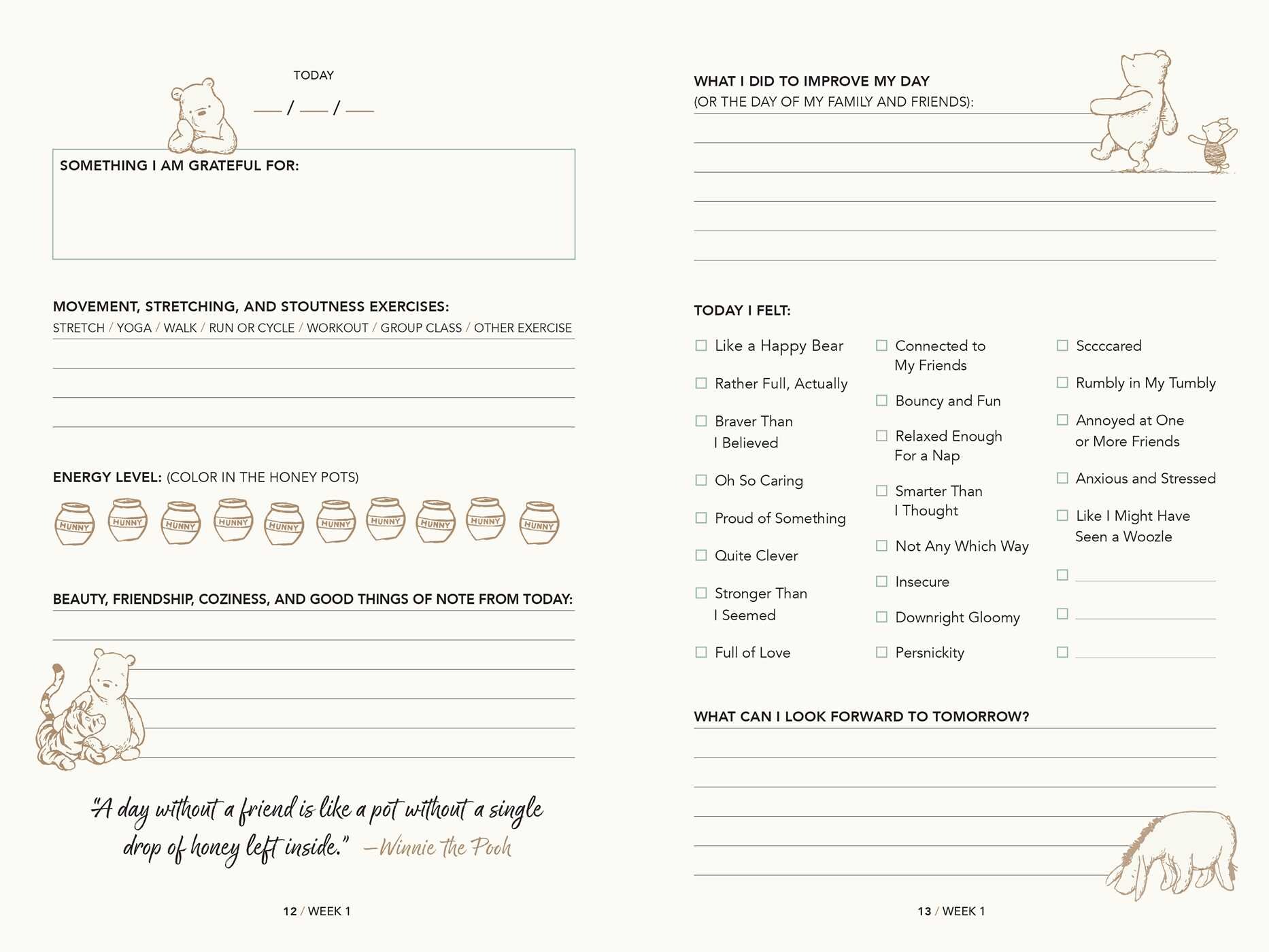 Wisdom of Pooh: A Disney Winnie the Pooh Gratitude Journal