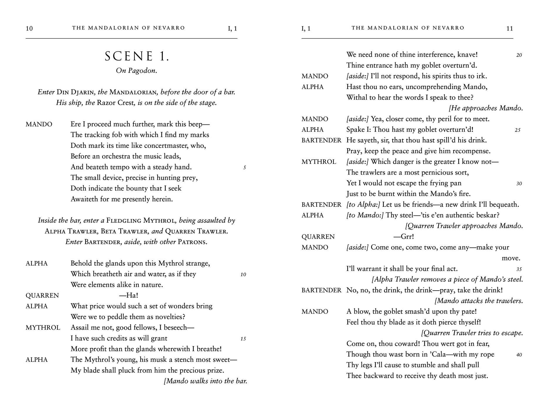William Shakespeare's Star Wars: The Mandalorian of Nevarro