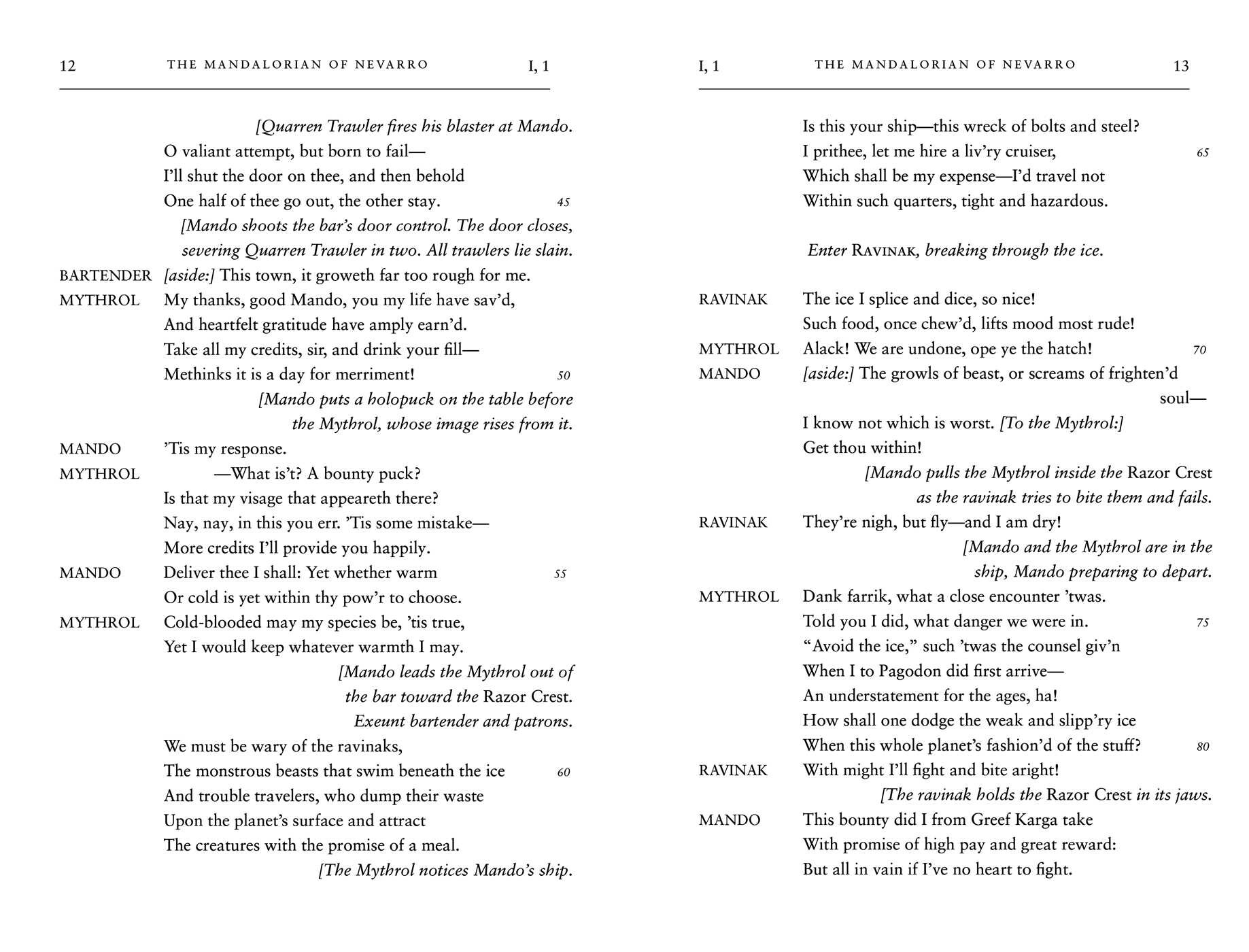 William Shakespeare's Star Wars: The Mandalorian of Nevarro