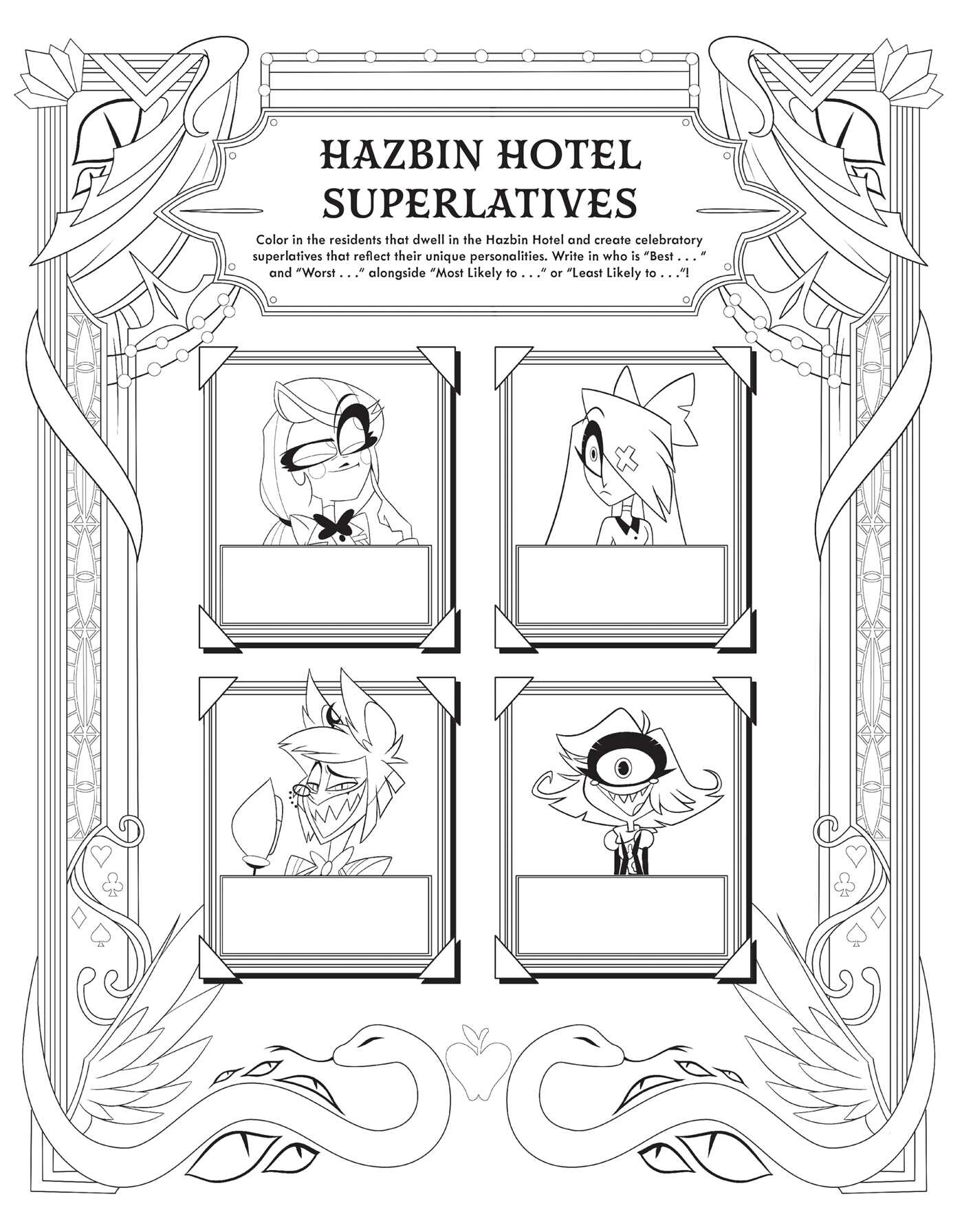 Hazbin Hotel: The Official Coloring Book