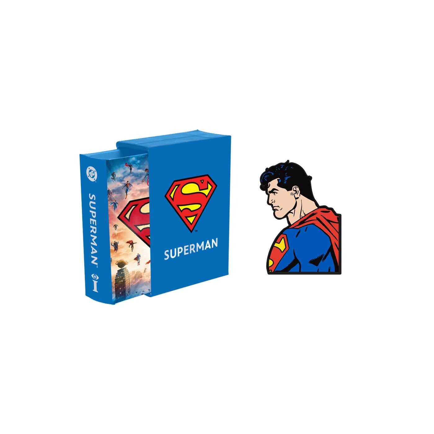 DC Comics: Superman Tiny Book and Pin Set