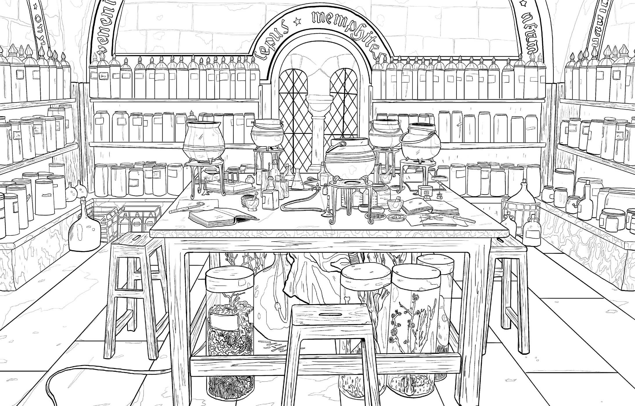 Harry Potter: Magical Places and Characters Coloring Book