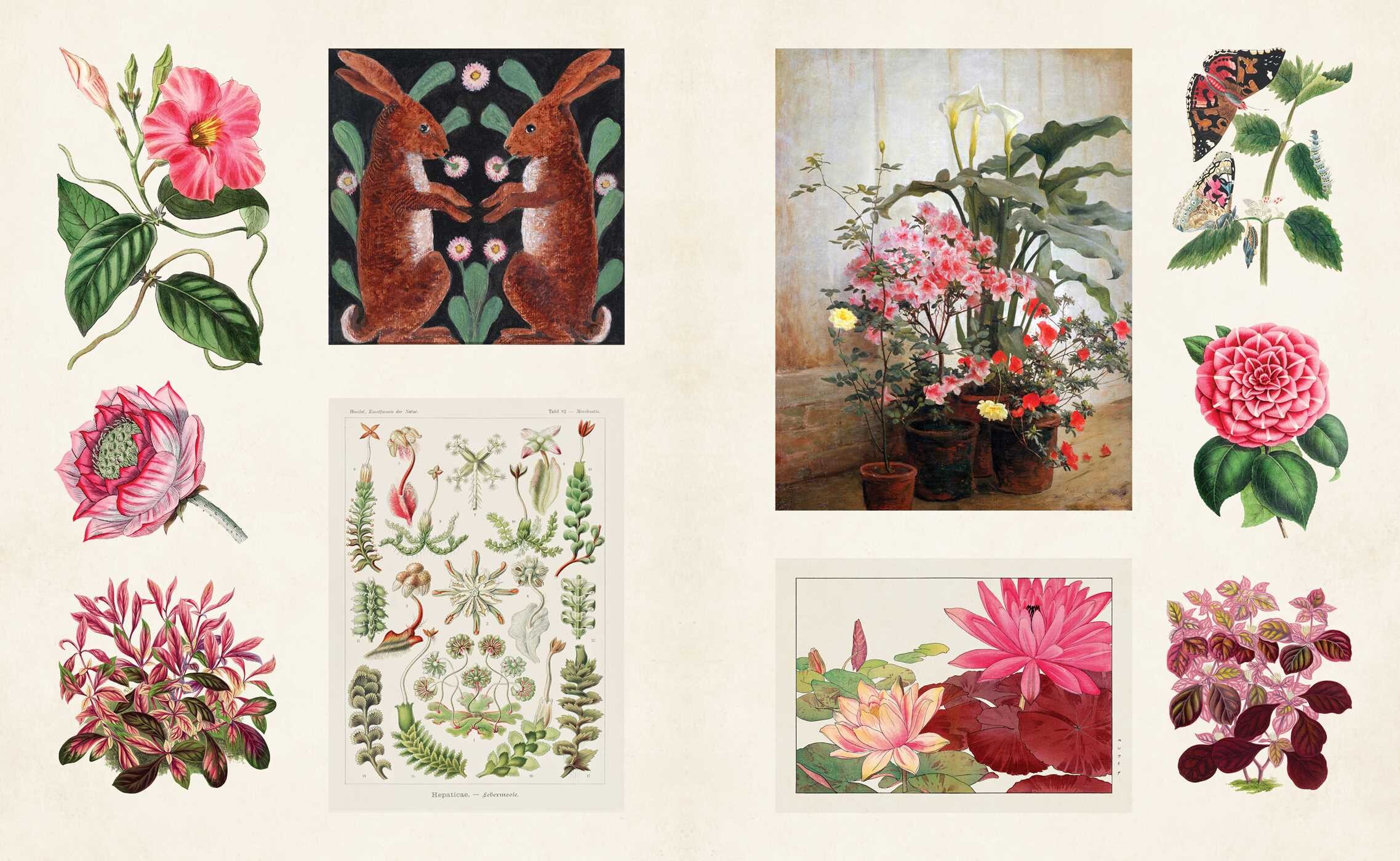 Vintage Botanical Sticker Book