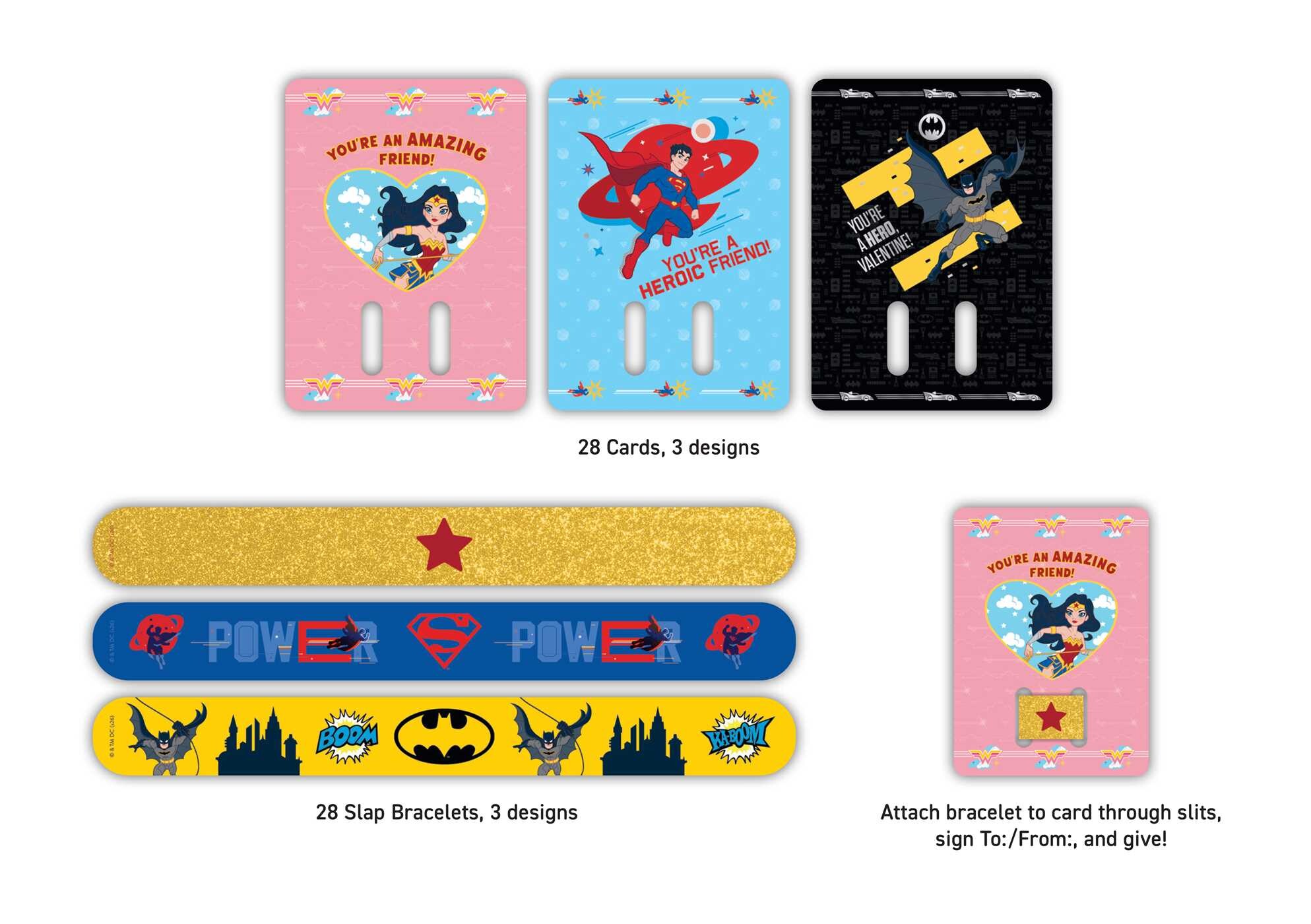 DC: Super Friends Slap Bracelet Valentines
