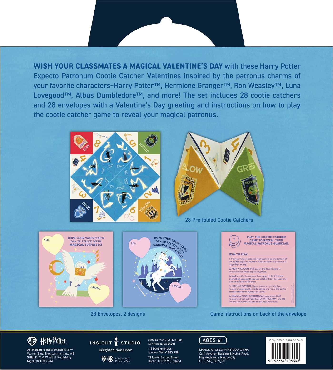 Harry Potter: Expecto Patronum Cootie Catcher Valentines