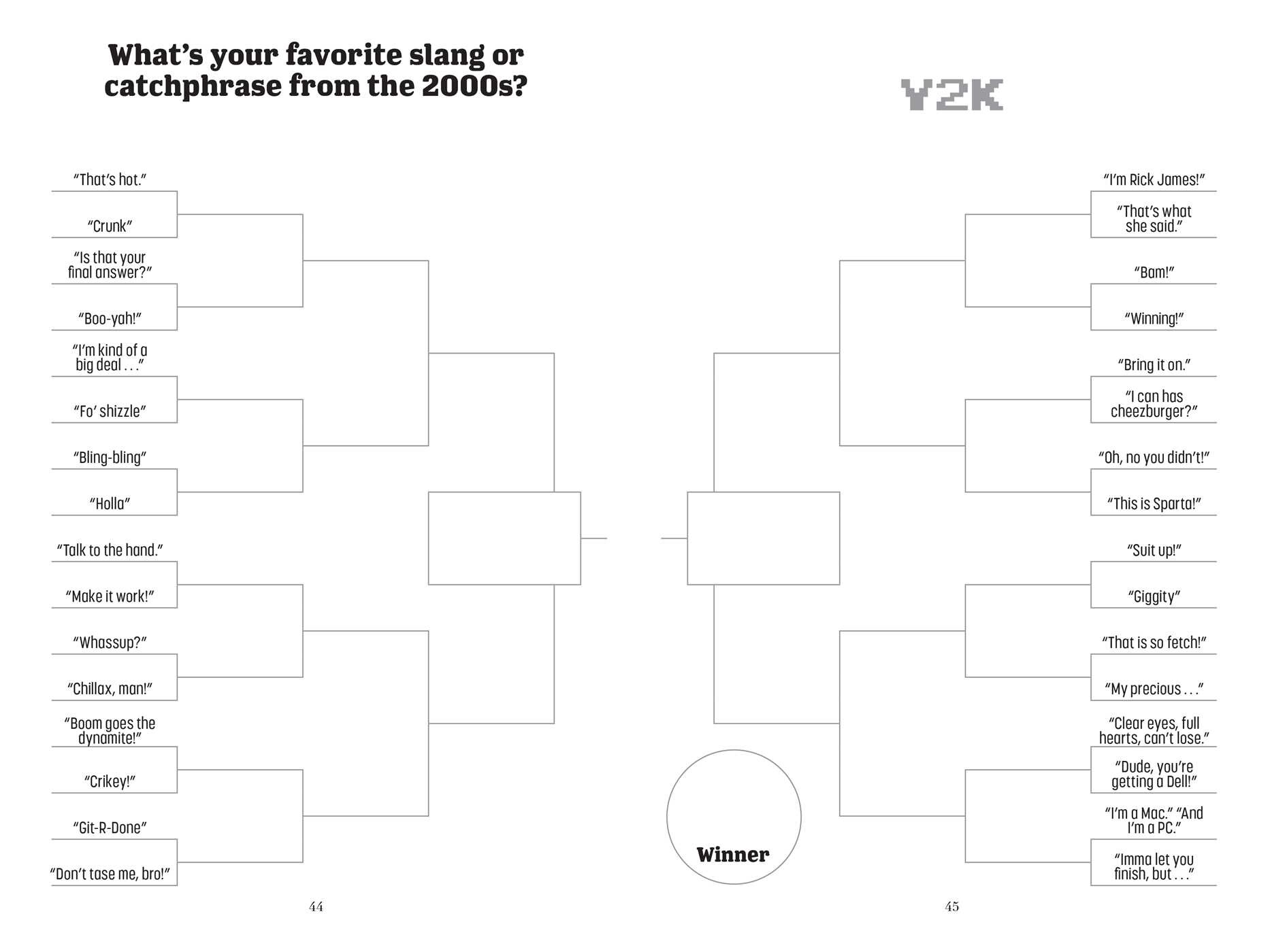 Bracketivity Pop Culture