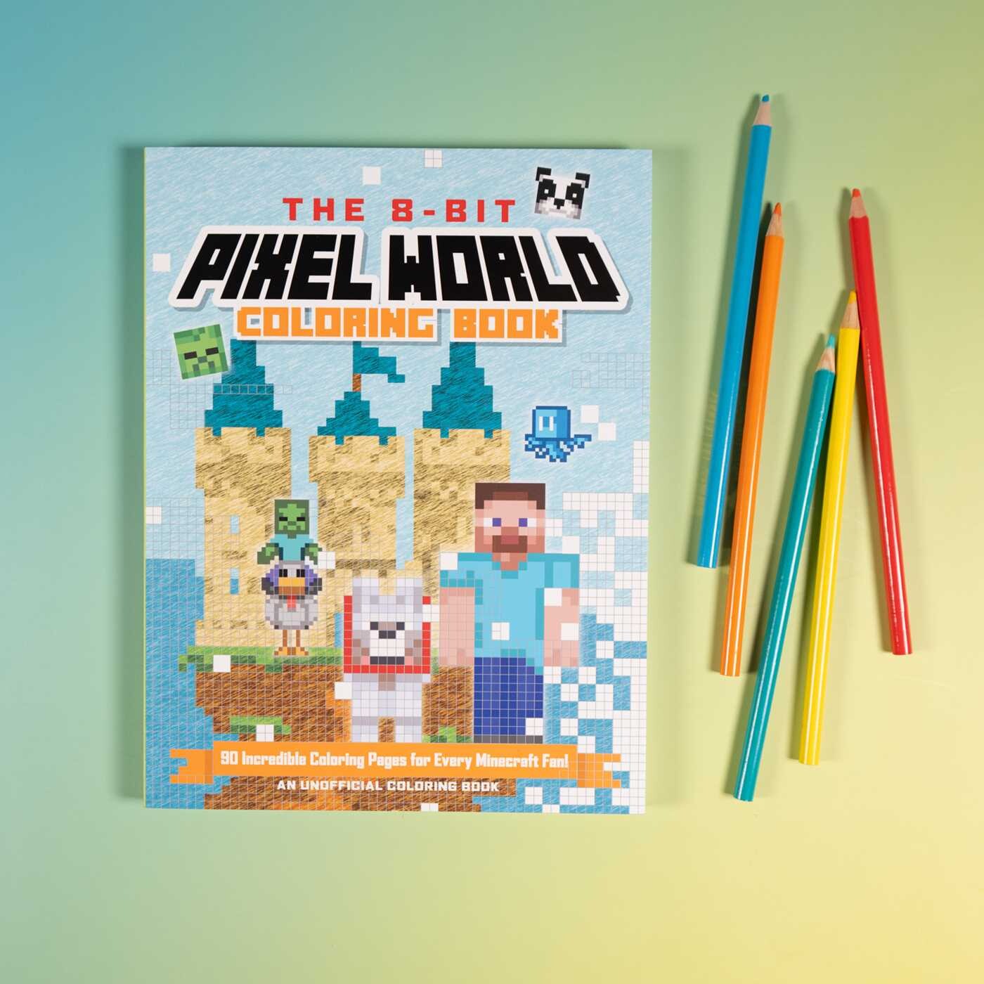 8-Bit Pixel World Coloring Book