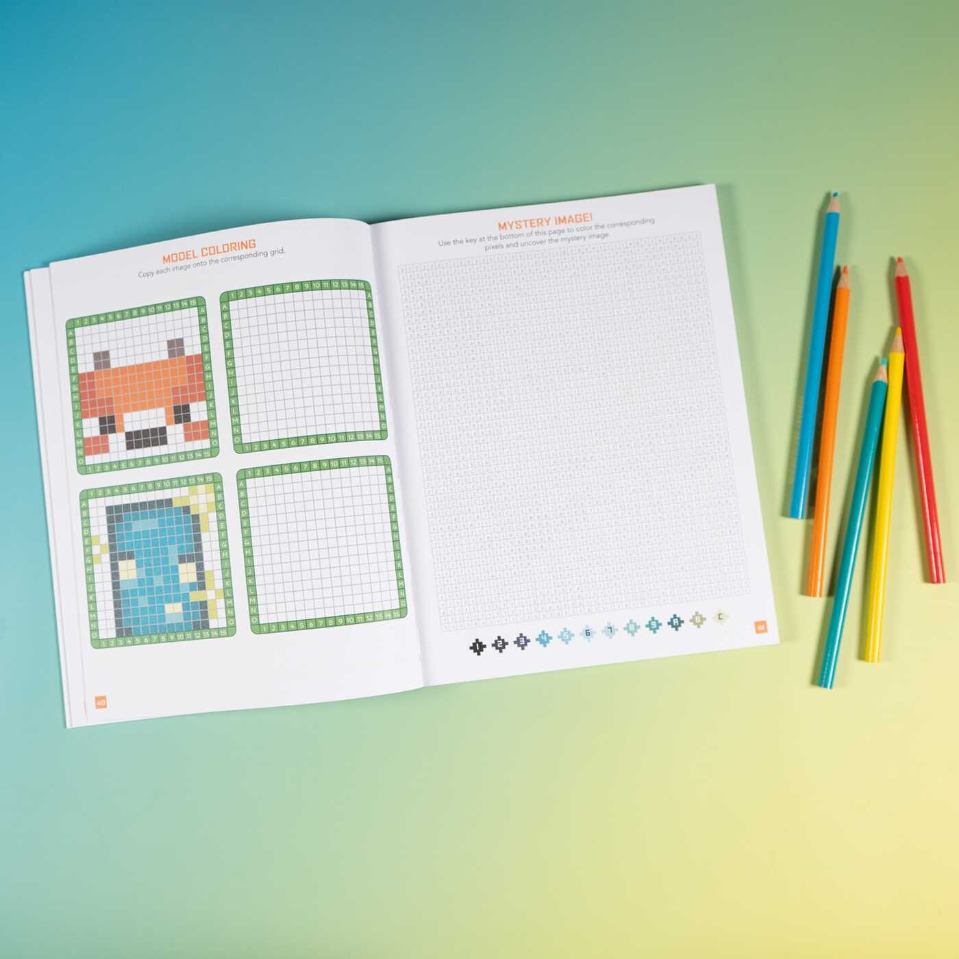 8-Bit Pixel World Coloring Book