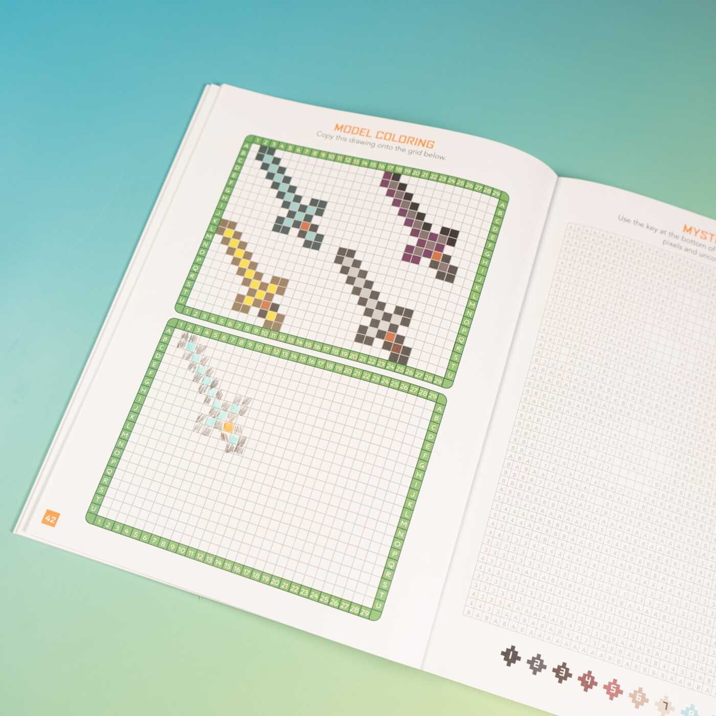 8-Bit Pixel World Coloring Book