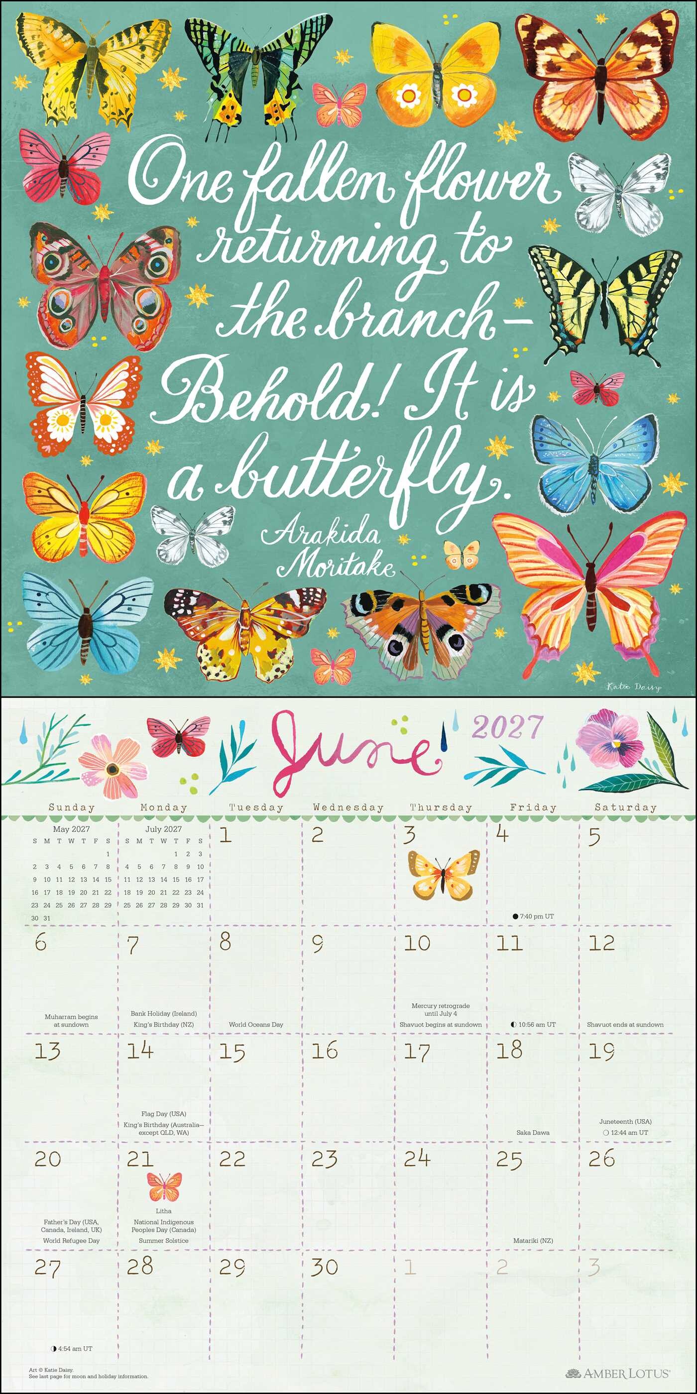 Katie Daisy 2027 Wall Calendar