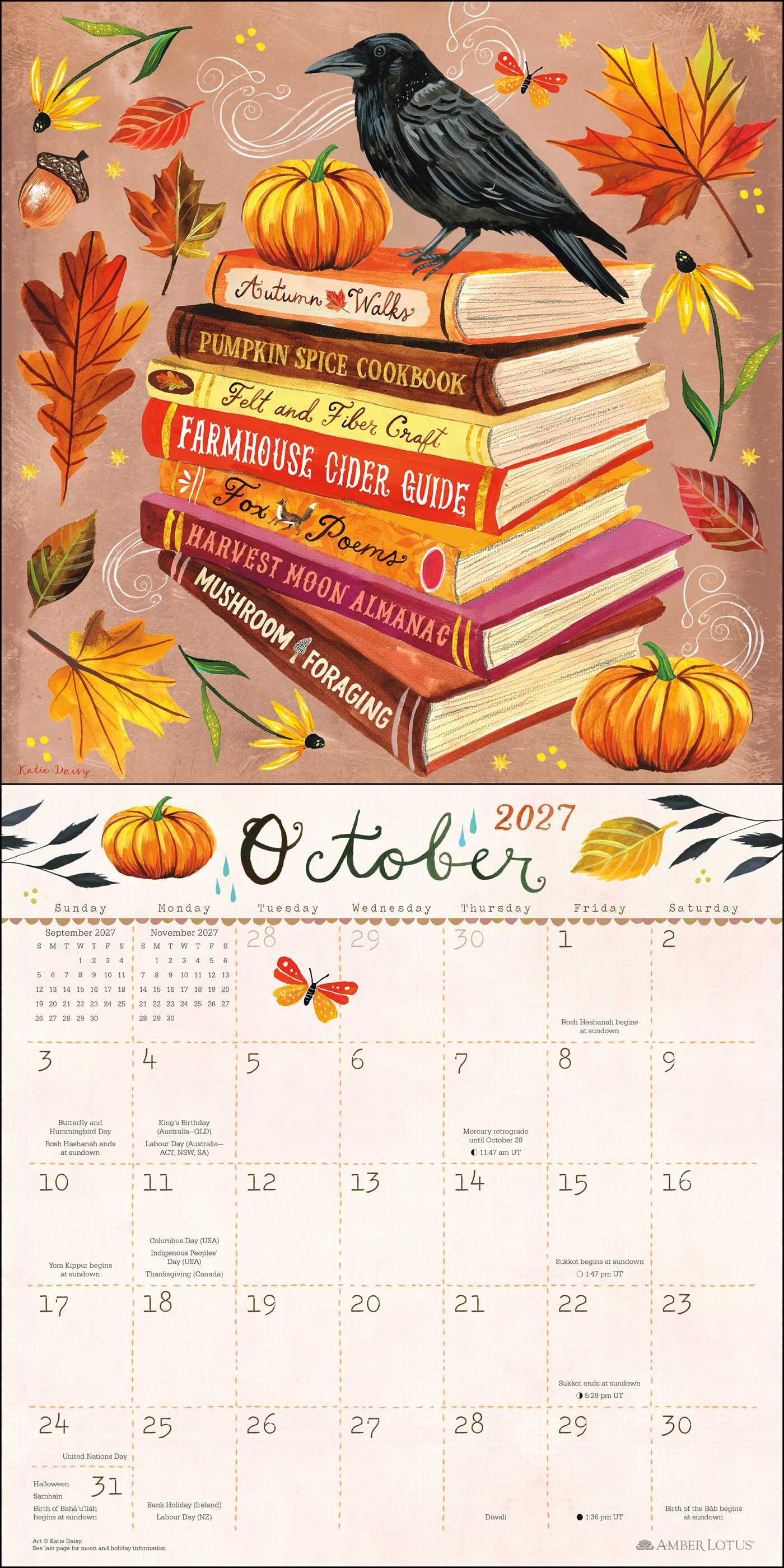 Katie Daisy 2027 Wall Calendar